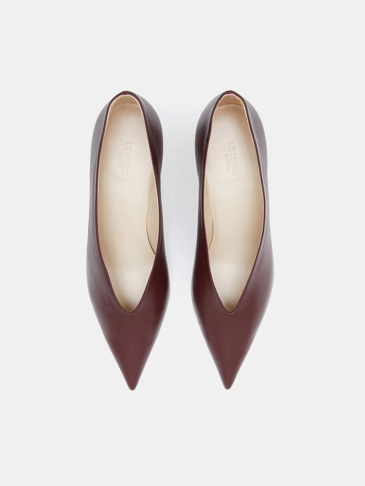 Babouche Kitten / Oxblood Leather sold by Le Monde Beryl product image thumbnail 3