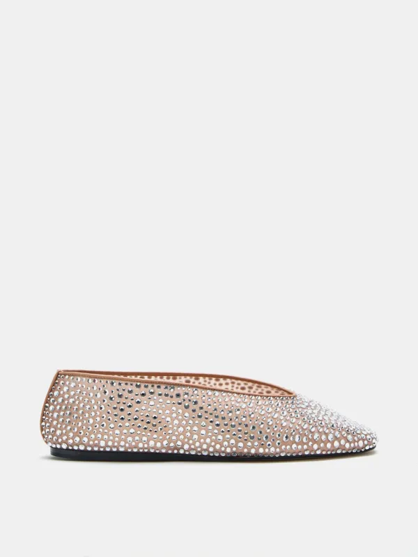 Luna Slipper / Fawn Mesh Crystal sold by Le Monde Beryl