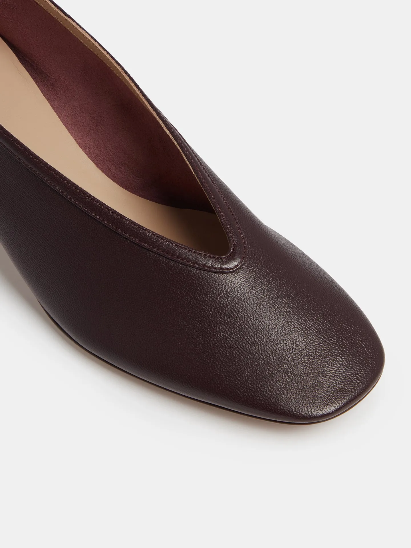 Luna Pump / Plum Leather sold by Le Monde Beryl product image thumbnail 4