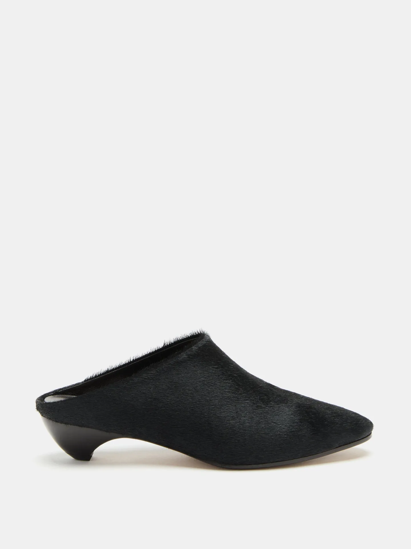 Allegra Mule / Black Calf Hair sold by Le Monde Beryl