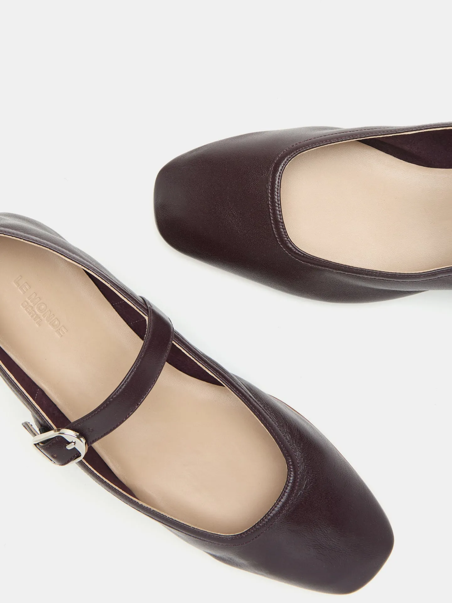 Ballet Mary Jane / Plum Leather sold by Le Monde Beryl product image thumbnail 4