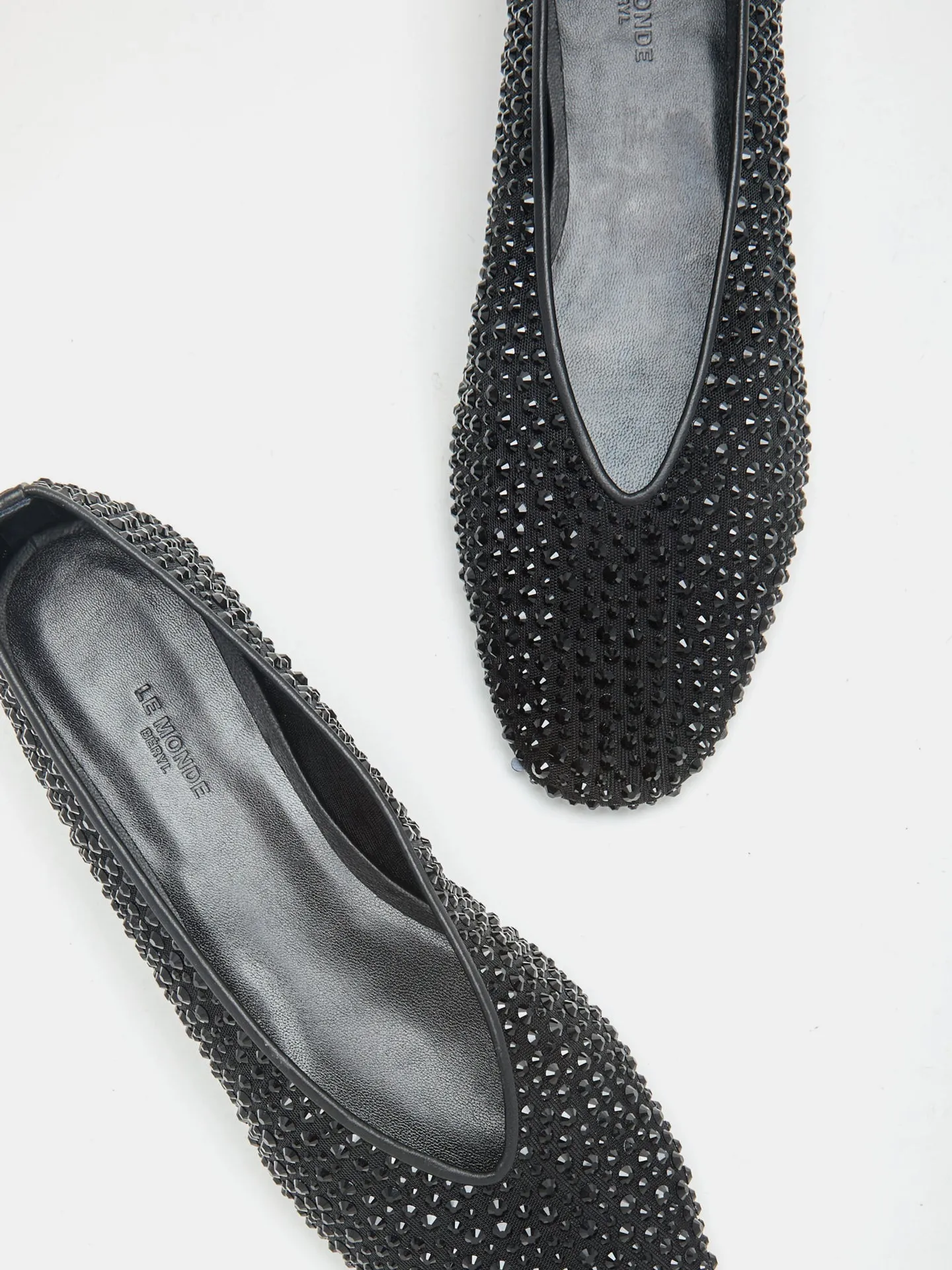 Luna Slipper / Black Mesh Crystal sold by Le Monde Beryl product image thumbnail 4