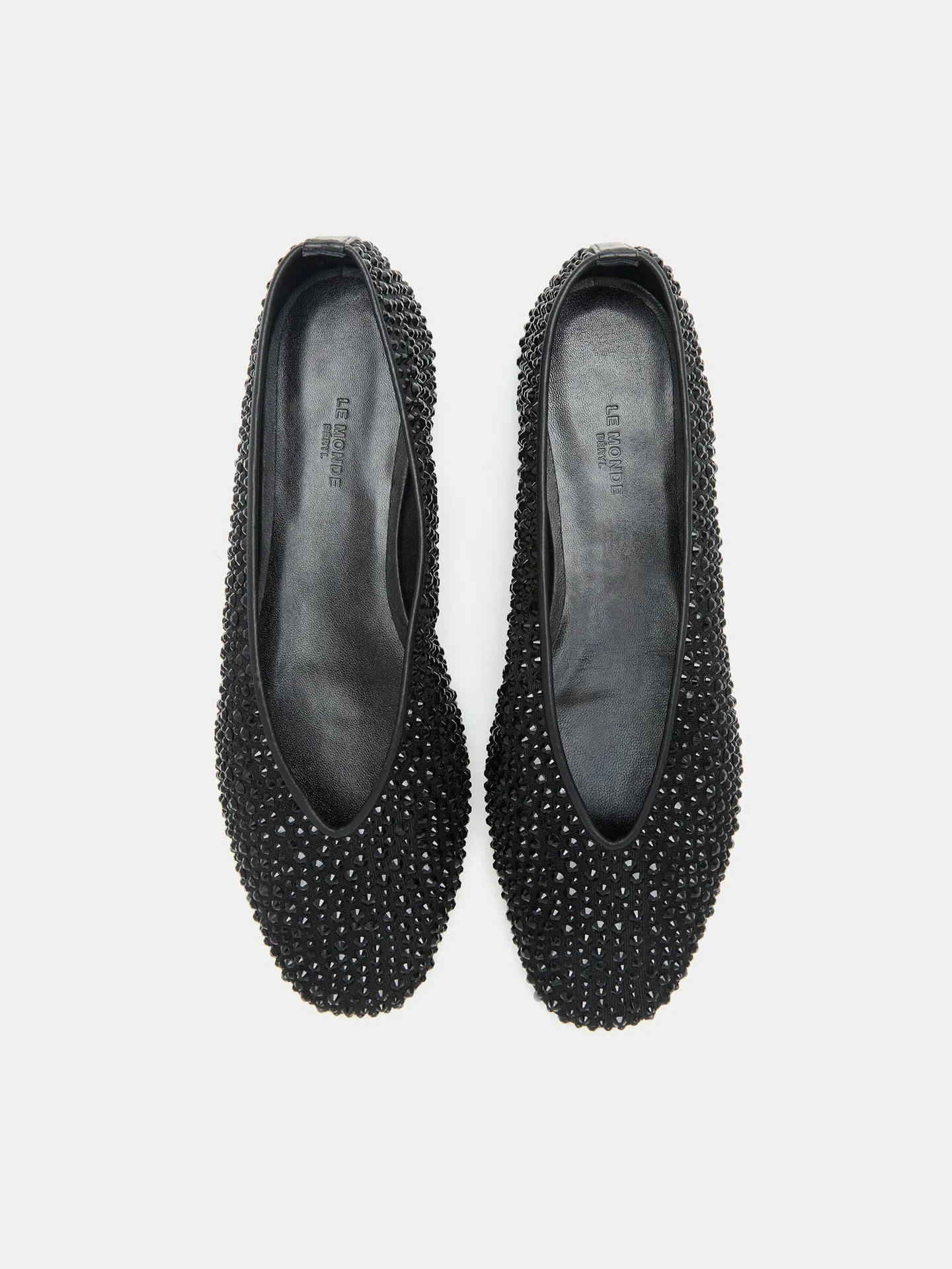 Luna Slipper / Black Mesh Crystal sold by Le Monde Beryl product image thumbnail 3