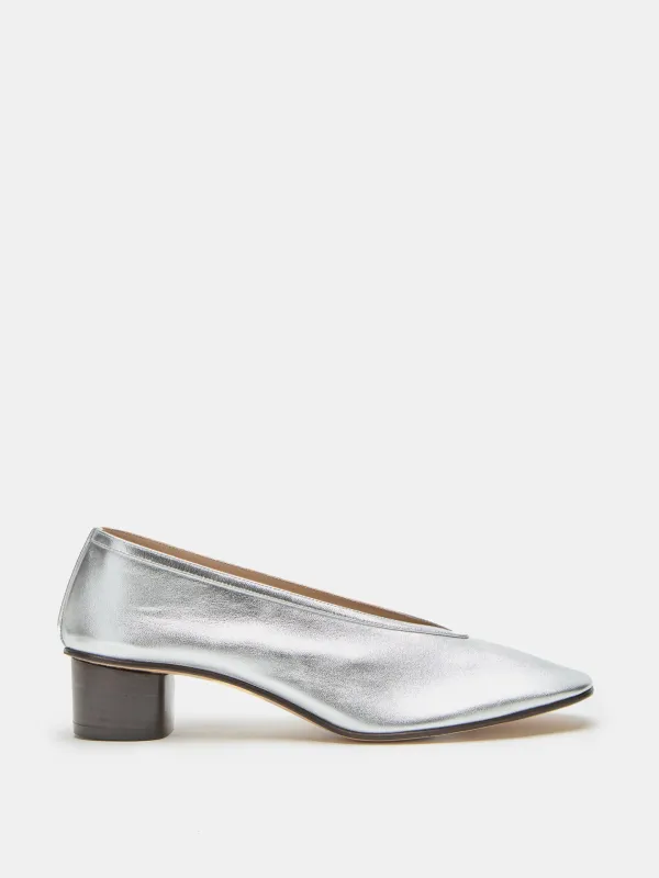 Luna Pump / Silver Leather sold by Le Monde Beryl