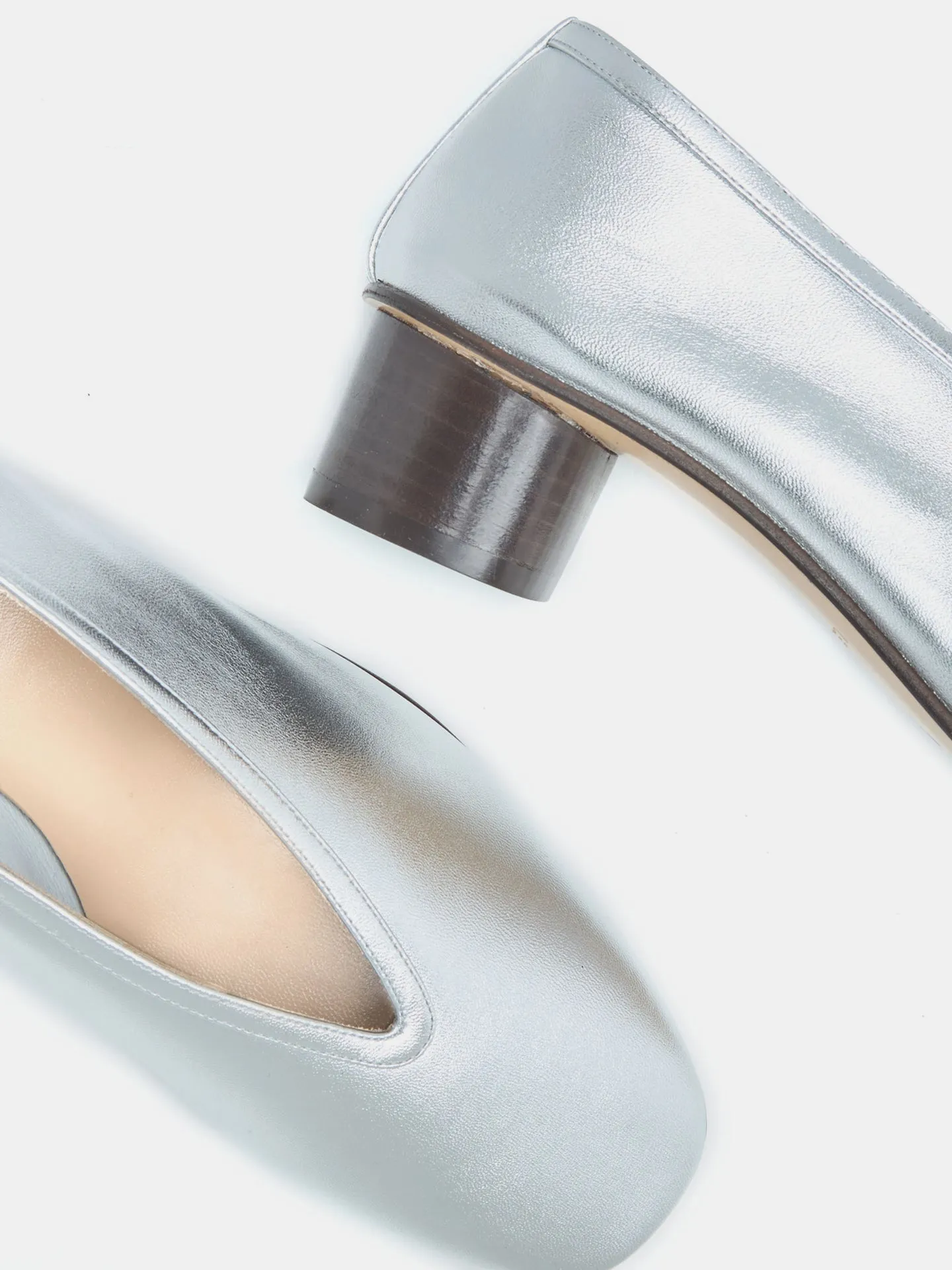 Luna Pump / Silver Leather sold by Le Monde Beryl product image thumbnail 4