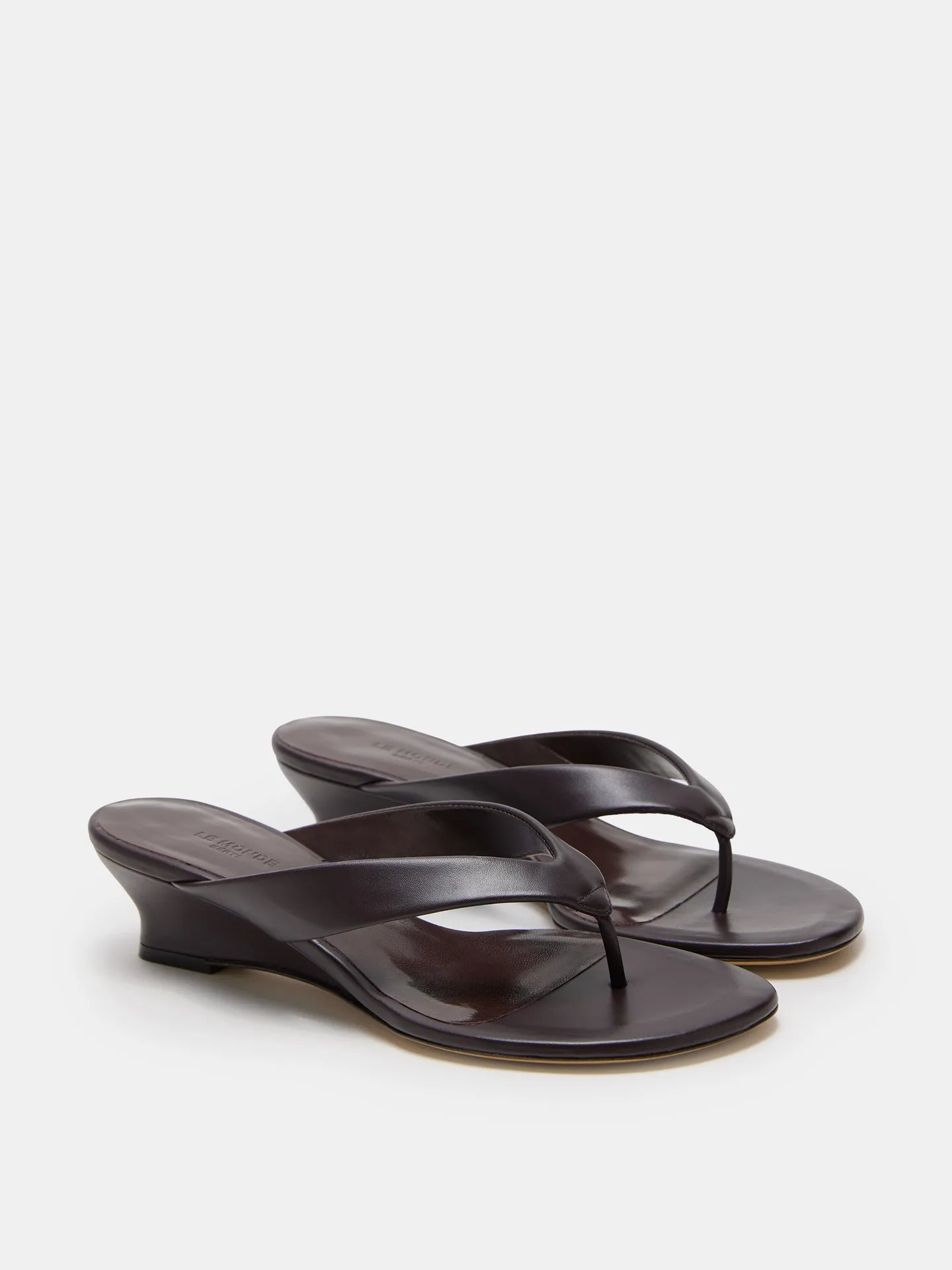 Micro Wedge Thong / Plum Leather sold by Le Monde Beryl product image thumbnail 2