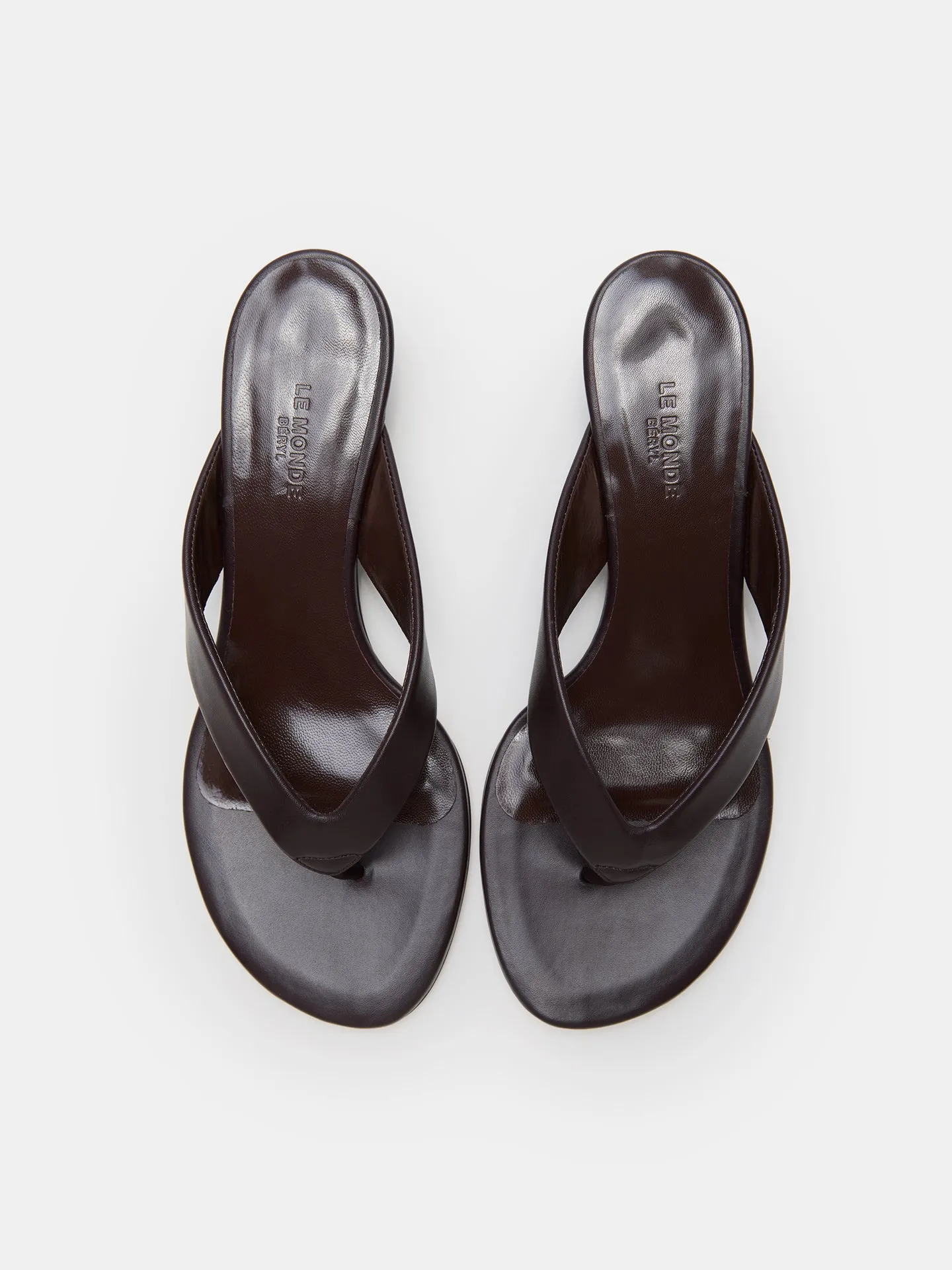 Micro Wedge Thong / Plum Leather sold by Le Monde Beryl product image thumbnail 3