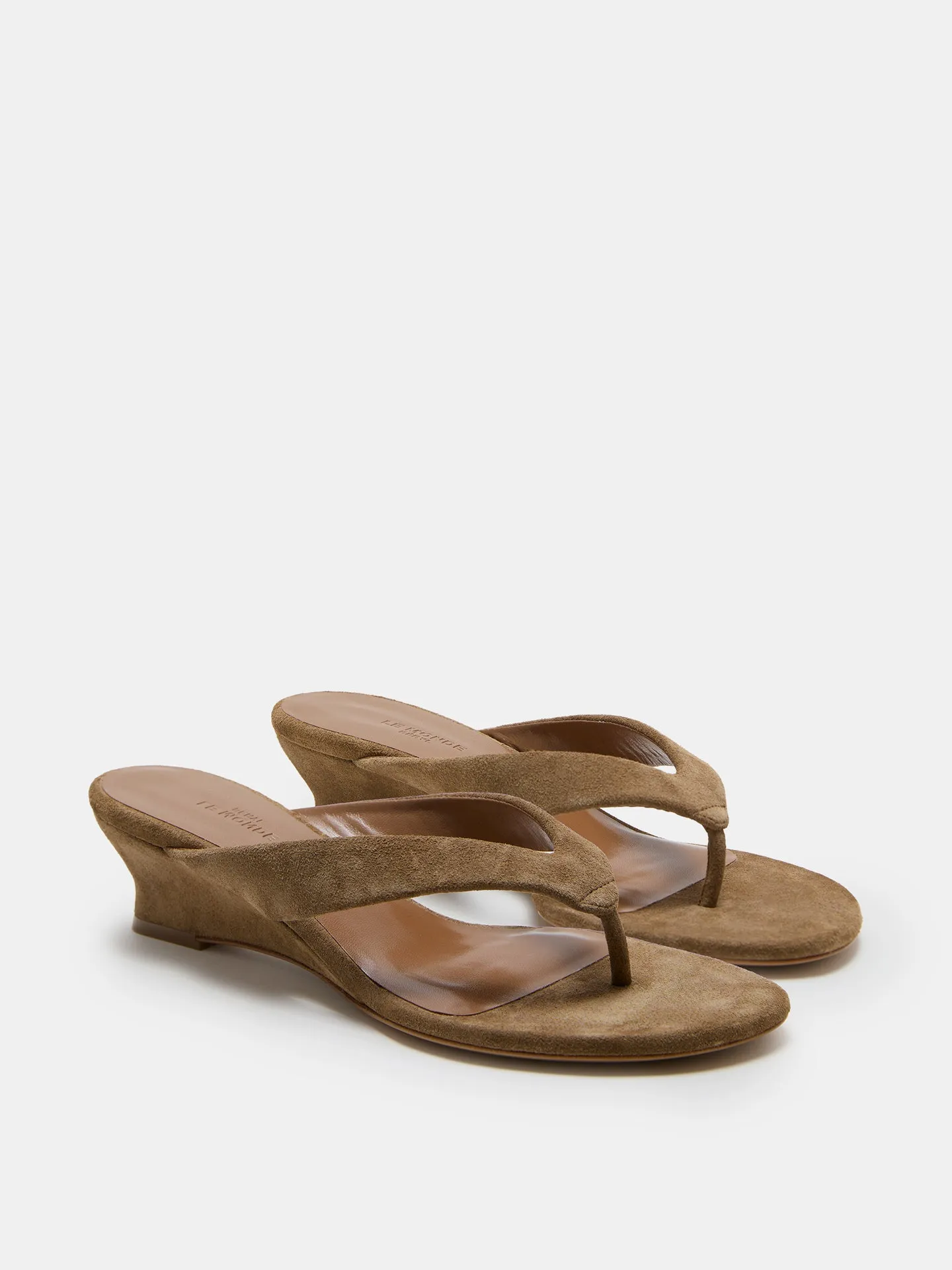 Micro Wedge Thong / Taupe Suede sold by Le Monde Beryl product image thumbnail 2