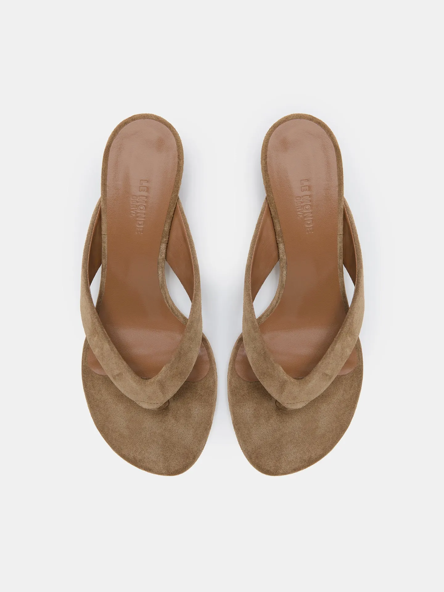 Micro Wedge Thong / Taupe Suede sold by Le Monde Beryl product image thumbnail 3