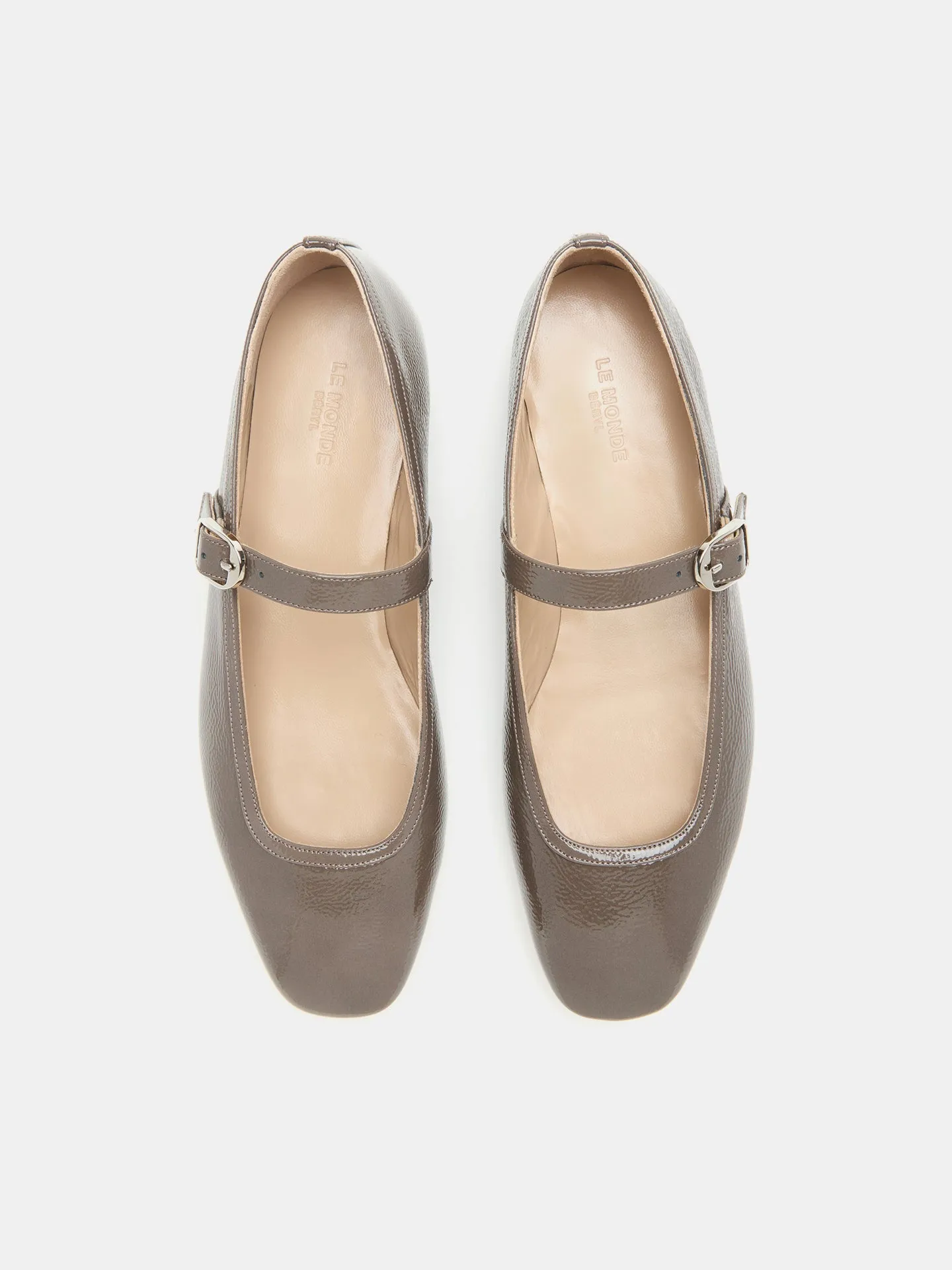 Ballet Mary Jane / Taupe Patent Leather sold by Le Monde Beryl product image thumbnail 3