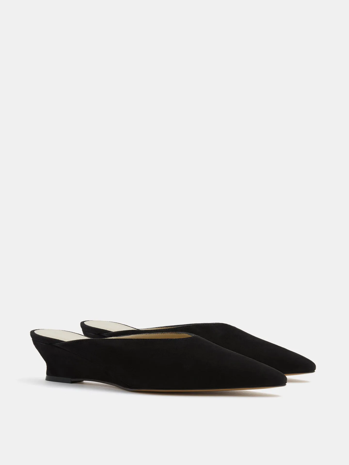 Victoria Micro Wedge Mule / Black Suede sold by Le Monde Beryl product image thumbnail 2