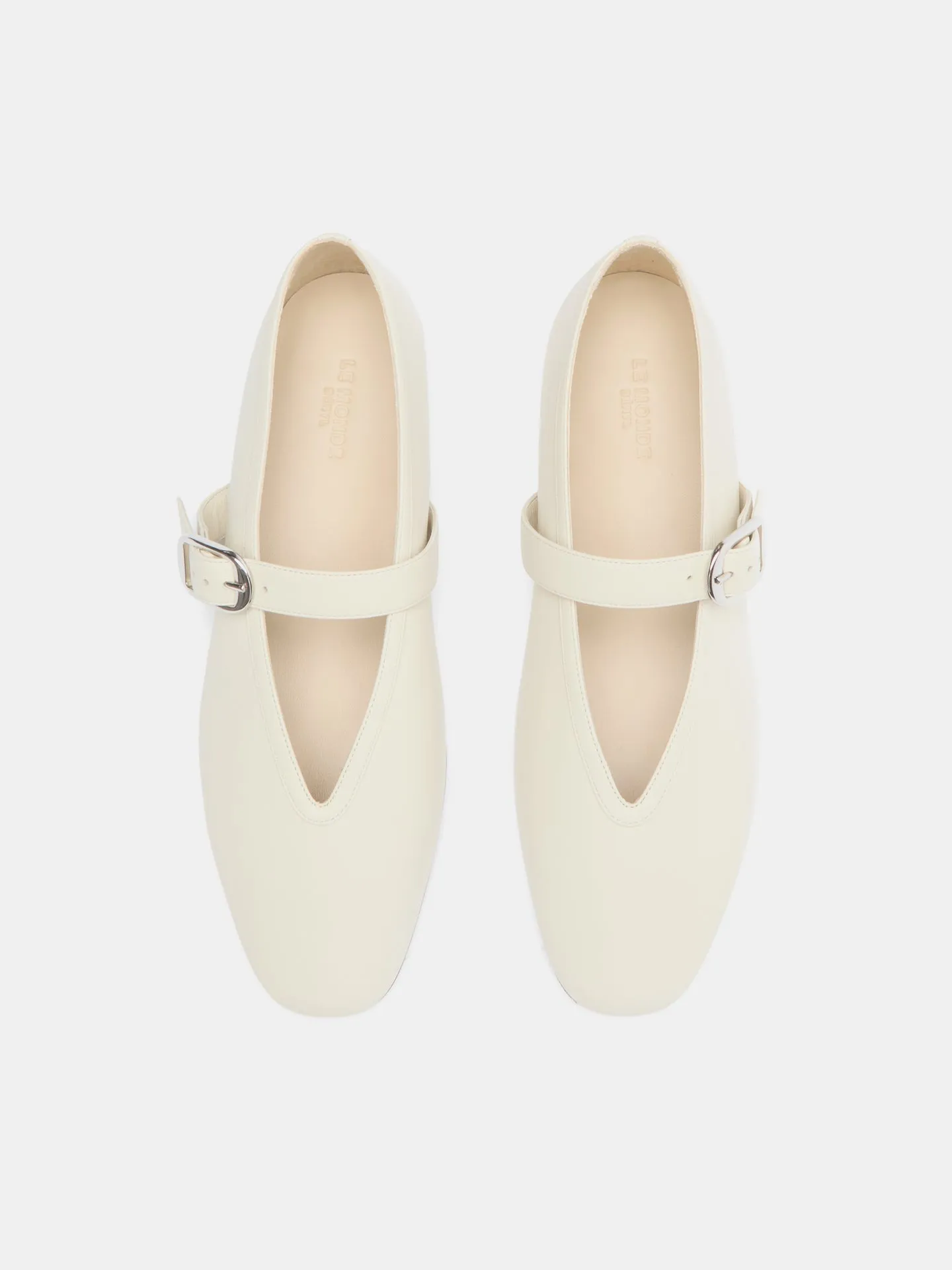 Stella Slipper / Ecru Leather sold by Le Monde Beryl product image thumbnail 3