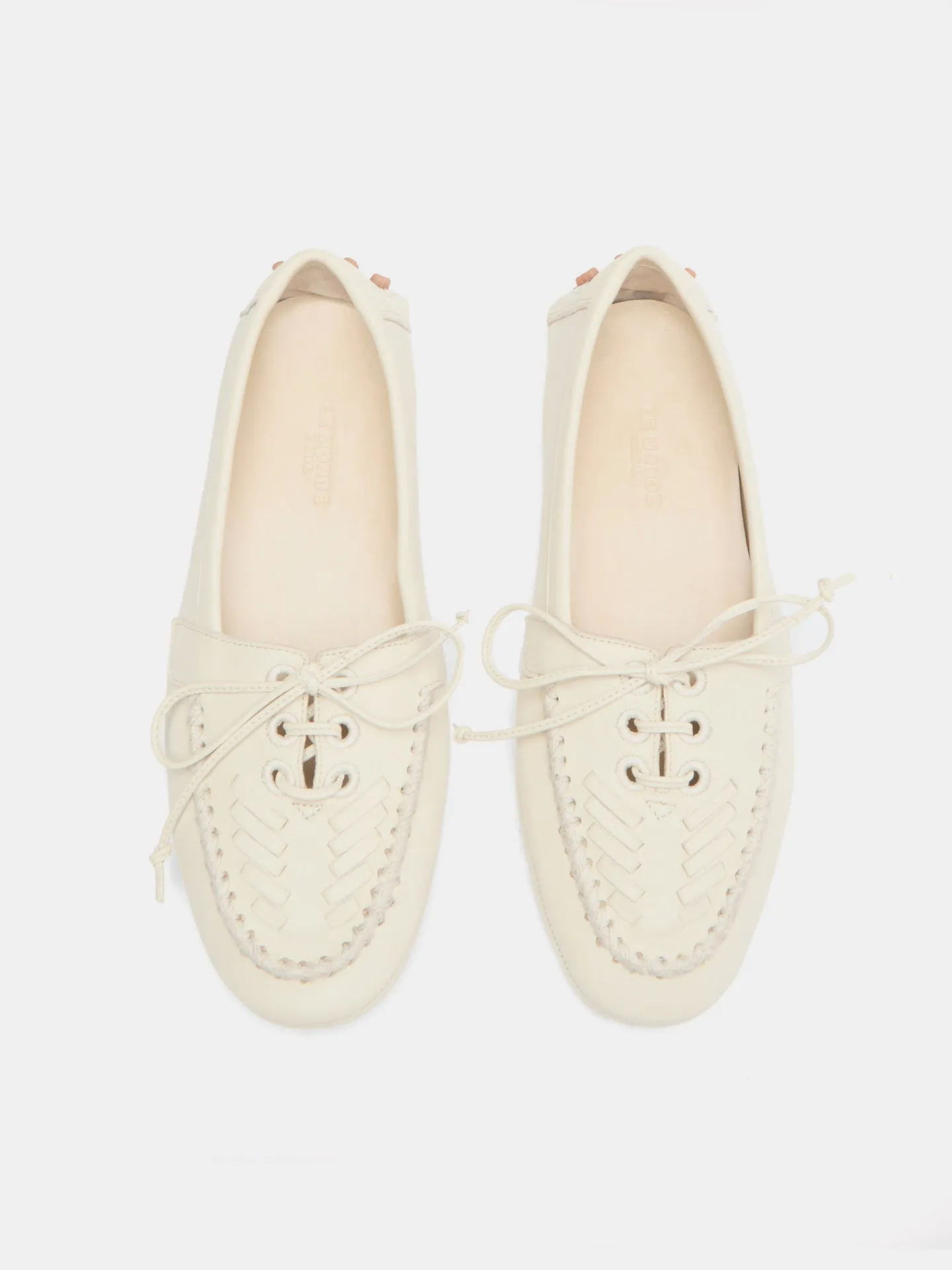Driver Moccasin / Ecru Leather Embroidered sold by Le Monde Beryl product image thumbnail 3