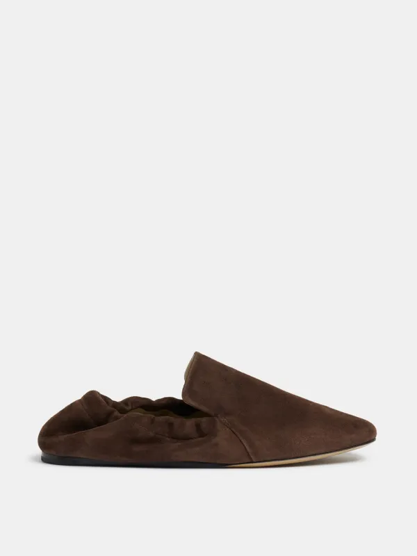 Orlando Moccasin / Chocolate Suede sold by Le Monde Beryl