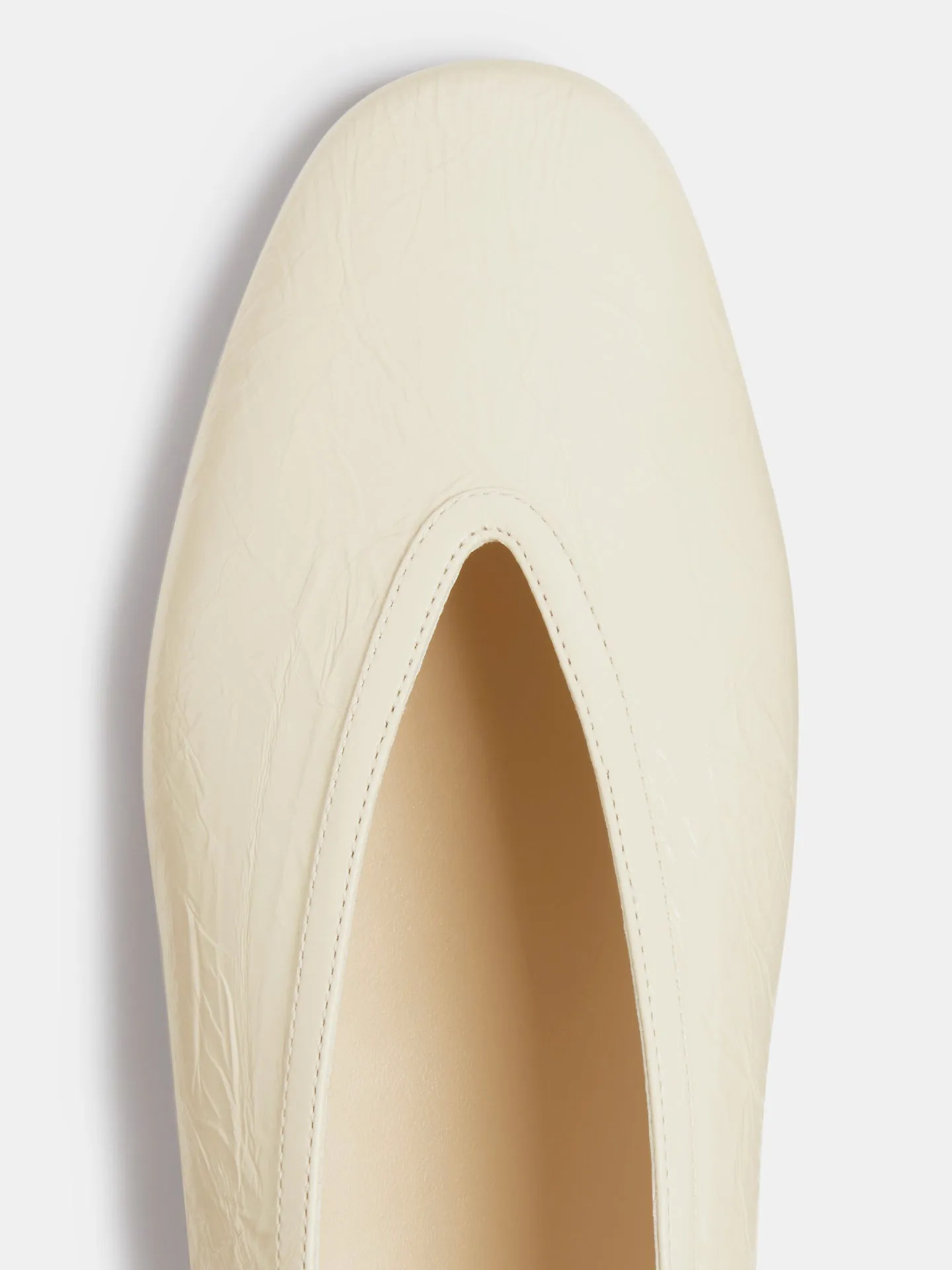 Luna Slipper / Ecru Naplack Leather sold by Le Monde Beryl product image thumbnail 4