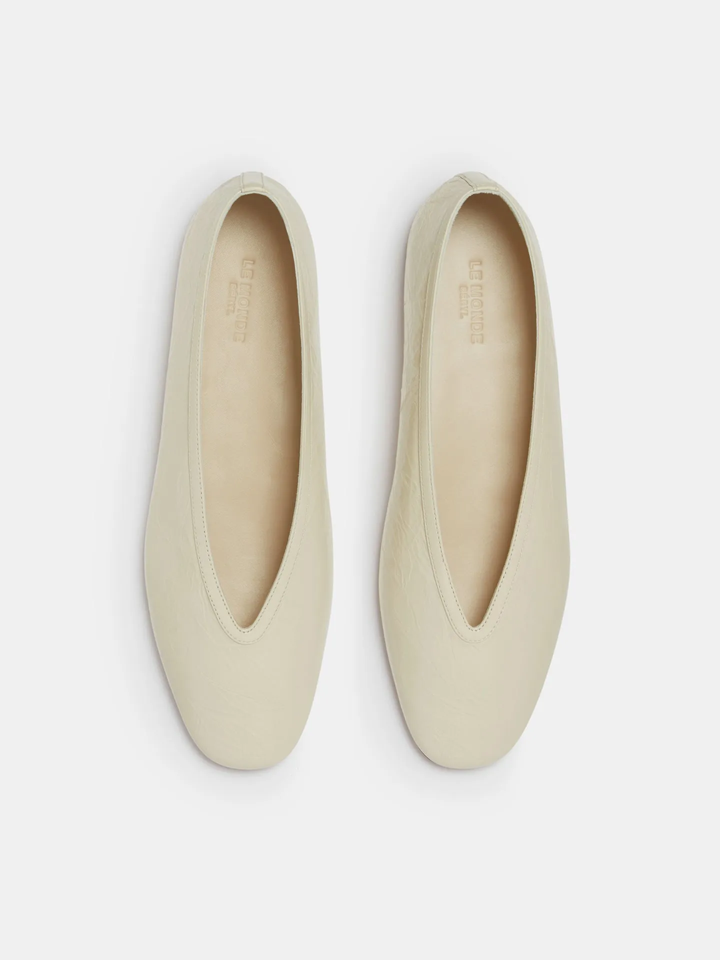 Luna Slipper / Ecru Naplack Leather sold by Le Monde Beryl product image thumbnail 3