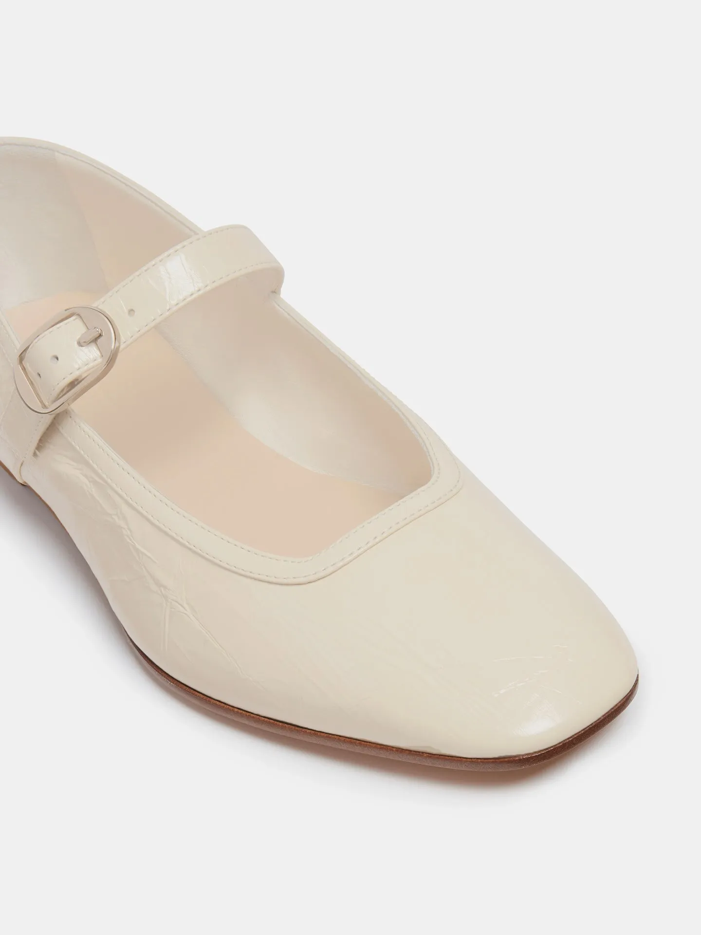 Ballet Mary Jane / Ecru Naplack Leather sold by Le Monde Beryl product image thumbnail 4