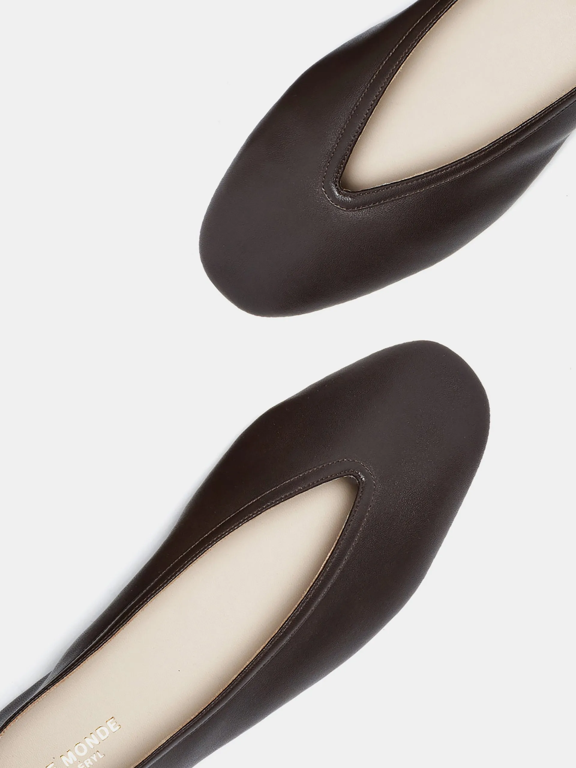 Luna Slipper / Chocolate Leather sold by Le Monde Beryl product image thumbnail 3