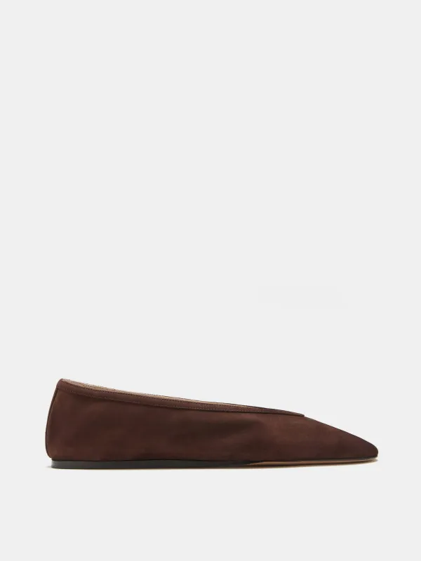 Luna Slipper / Chocolate Suede sold by Le Monde Beryl