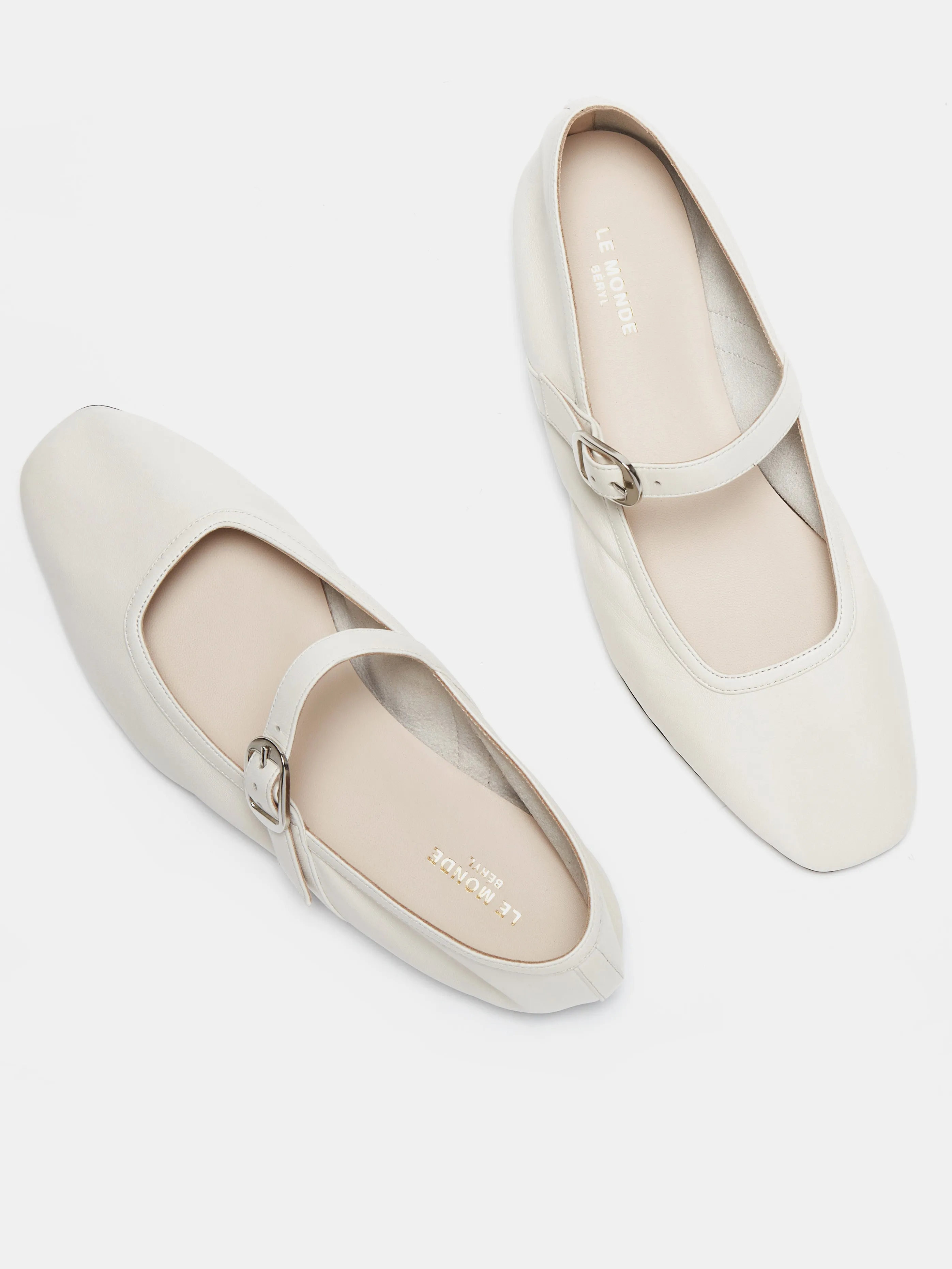 Ballet Mary Jane / Ecru Leather sold by Le Monde Beryl product image thumbnail 3
