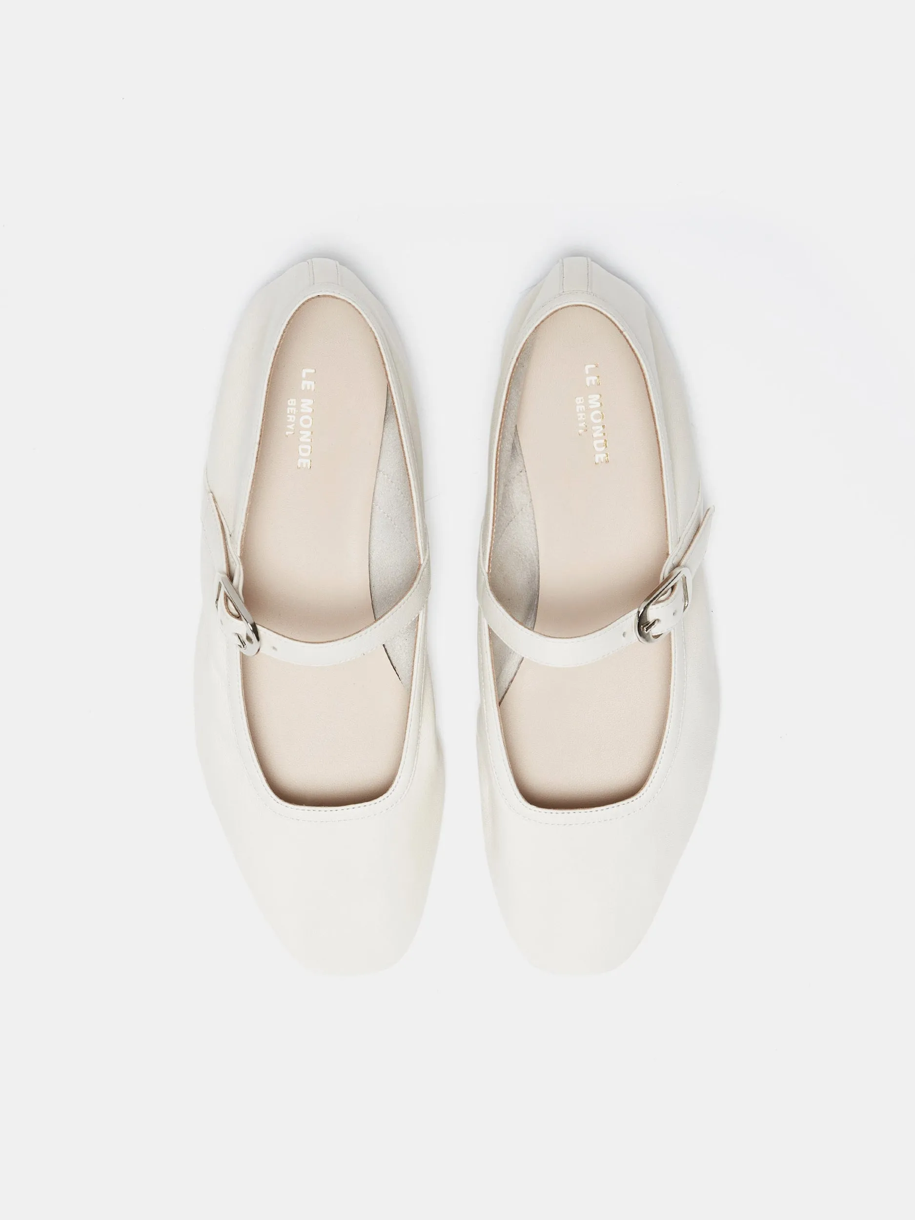 Ballet Mary Jane / Ecru Leather sold by Le Monde Beryl product image thumbnail 2