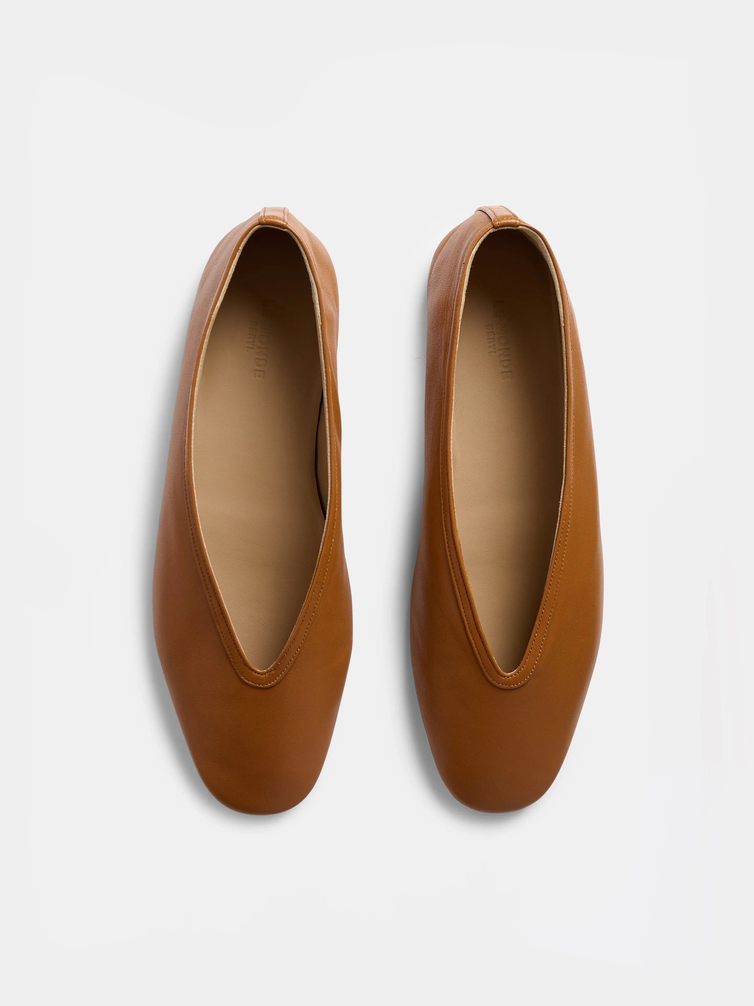 Luna Slipper / Camel Leather sold by Le Monde Beryl product image thumbnail 3