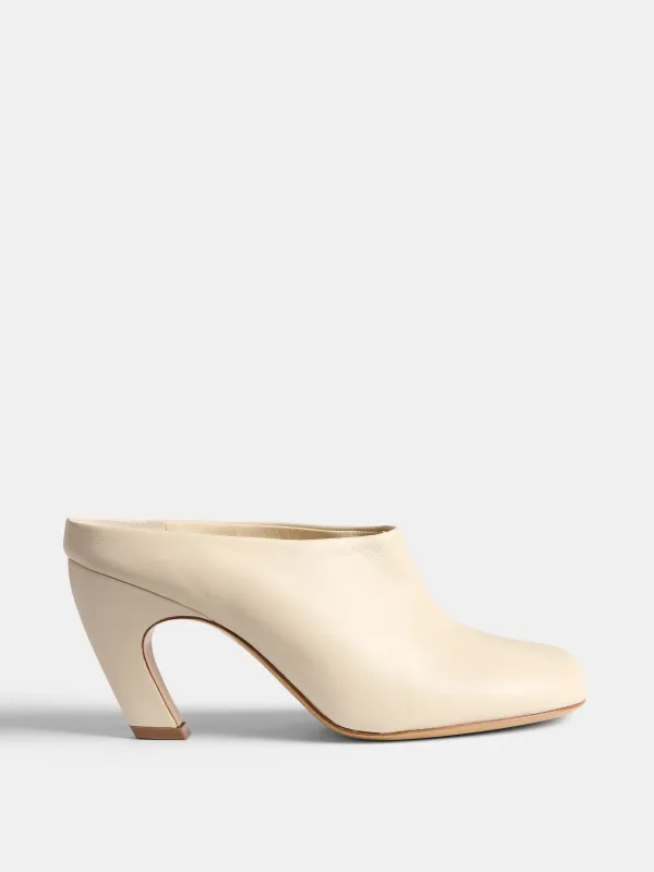 Mica Mule / Ecru Leather sold by Le Monde Beryl