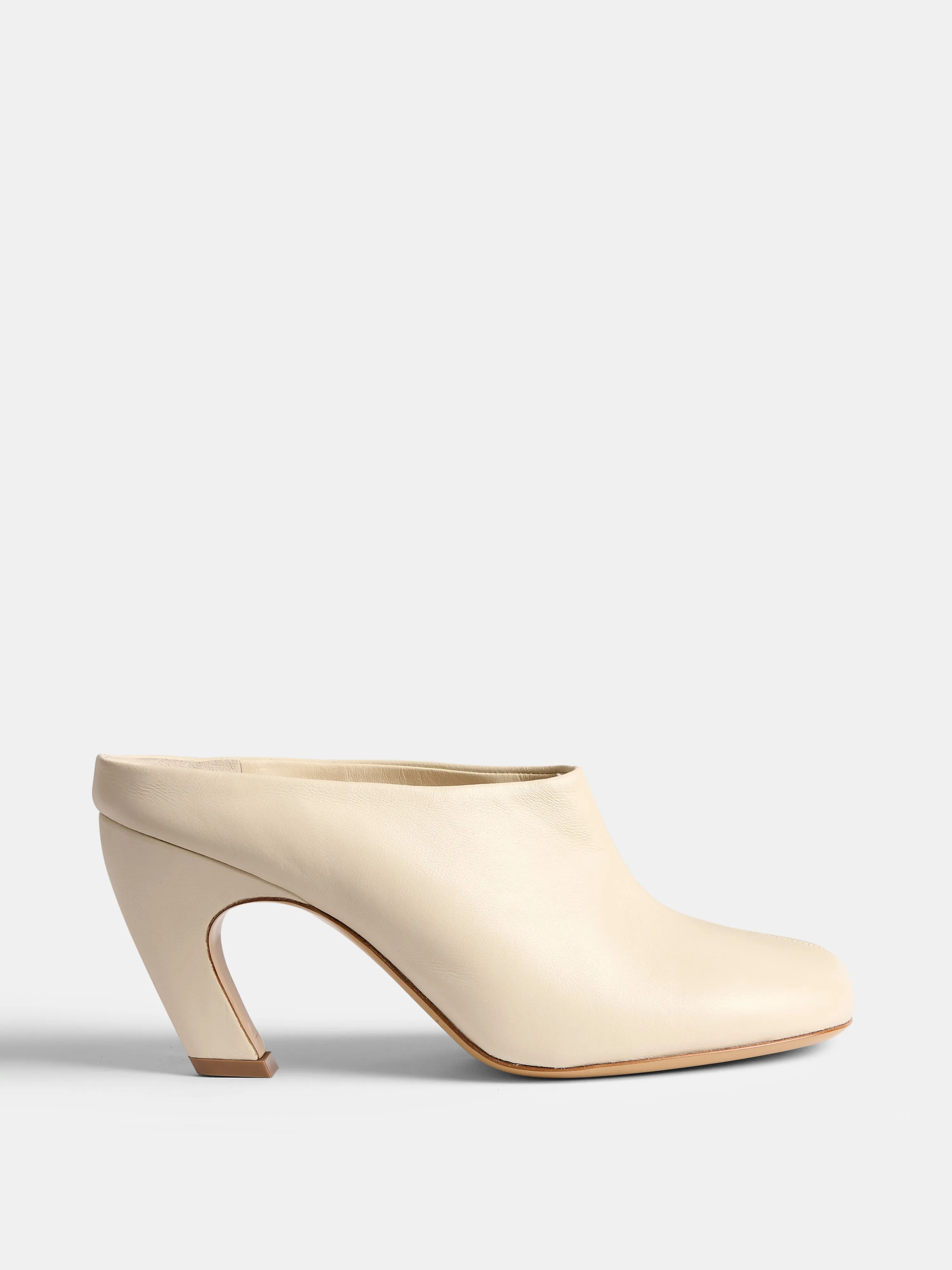 Mica Mule / Ecru Leather sold by Le Monde Beryl