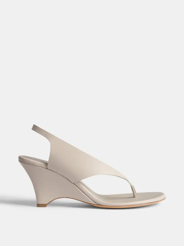 Langley Thong Wedge / New Pearl Leather made by Le Monde Beryl