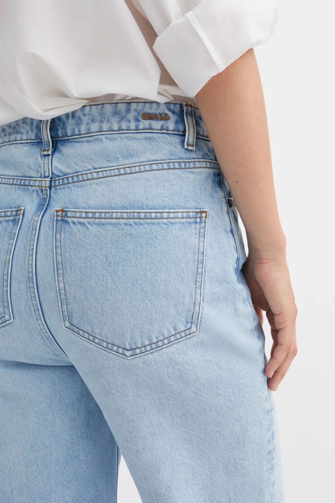 Maddy straight jeans - Worn light blue sold by Skall Studio product image thumbnail 3