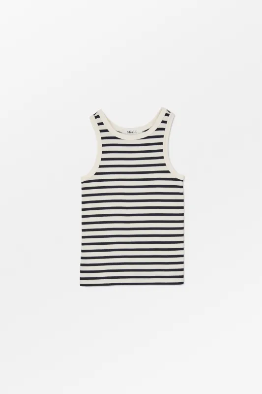 Loui tank top - Dark navy/White stripe made by Skall Studio