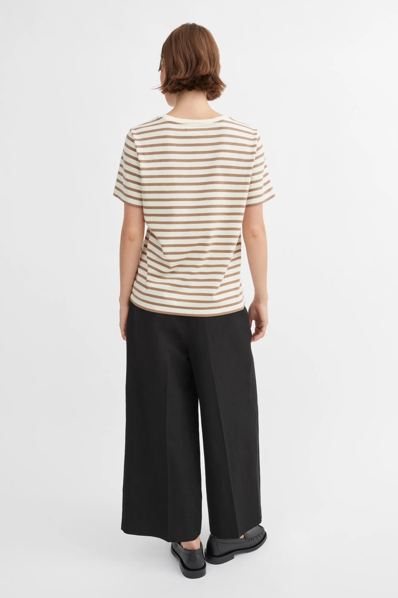 Loui regular tee - Light brown/White stripe sold by Skall Studio product image thumbnail 4