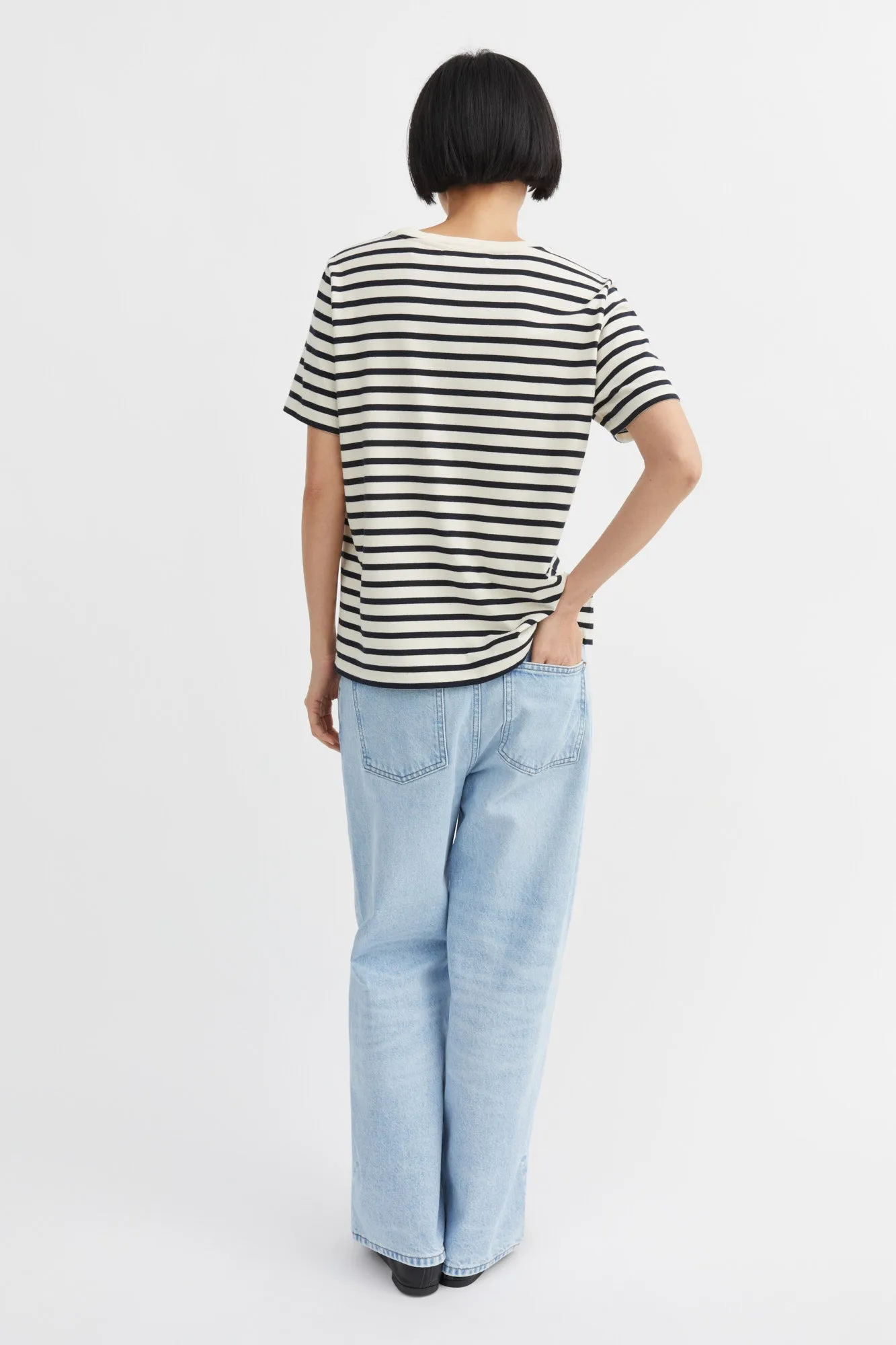 Loui regular tee - Dark navy/White stripe sold by Skall Studio product image thumbnail 4