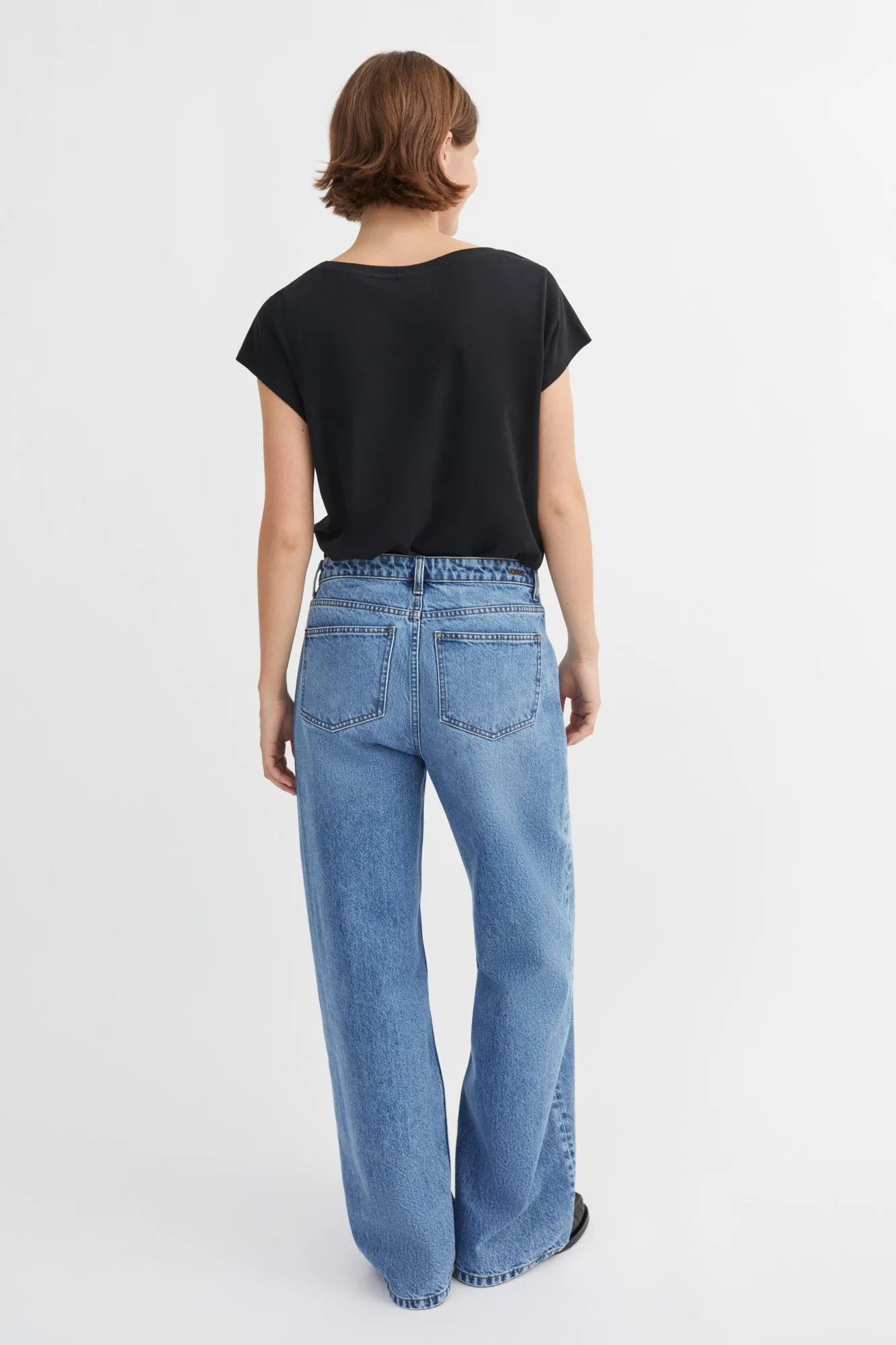 Willow wide jeans - Worn mid blue sold by Skall Studio product image thumbnail 4