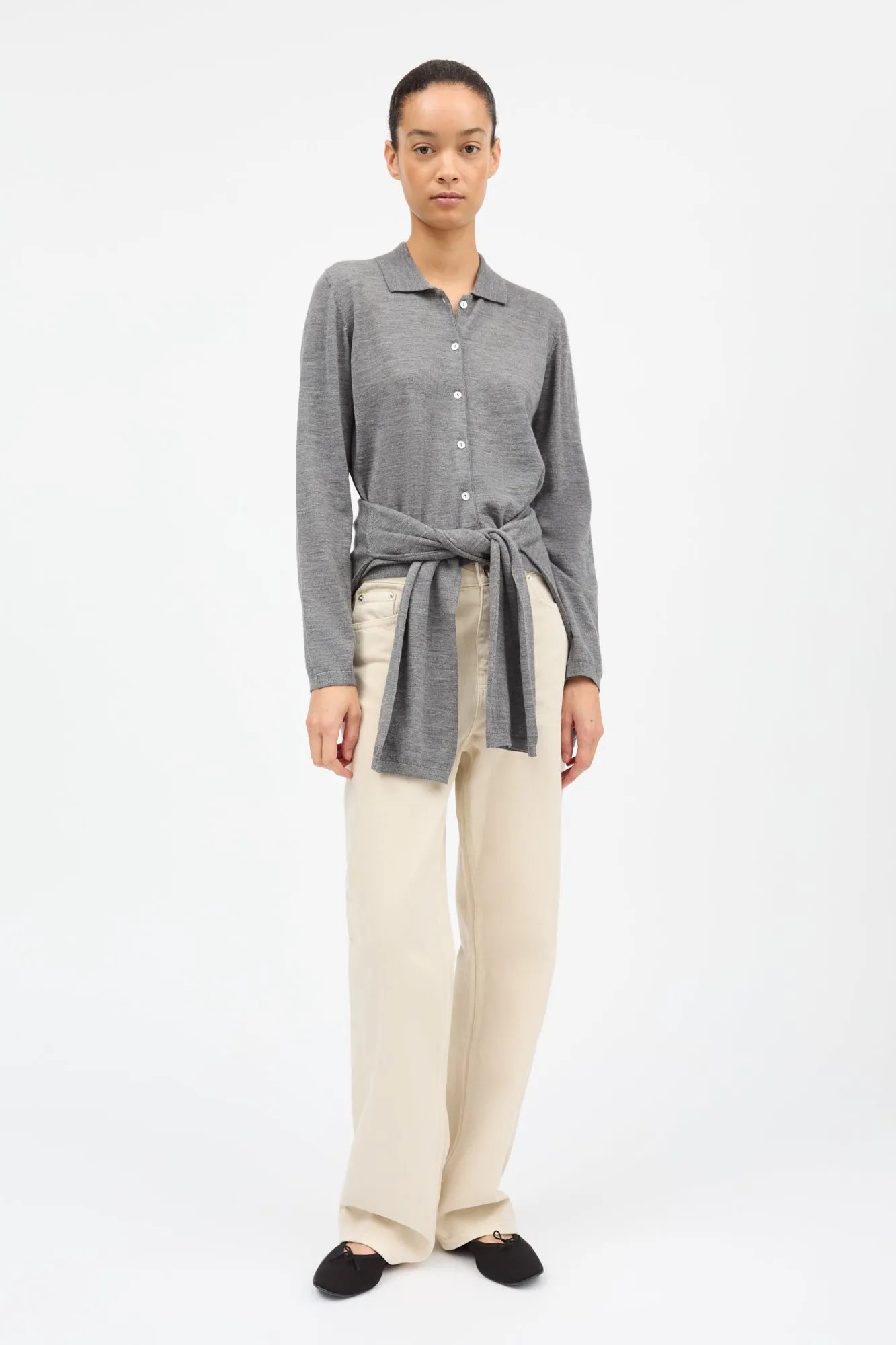 Amethyst cardigan - Grey melange sold by Skall Studio product image thumbnail 3