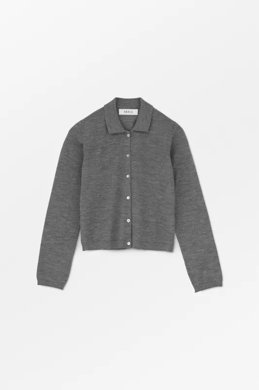 Amethyst cardigan - Grey melange made by Skall Studio