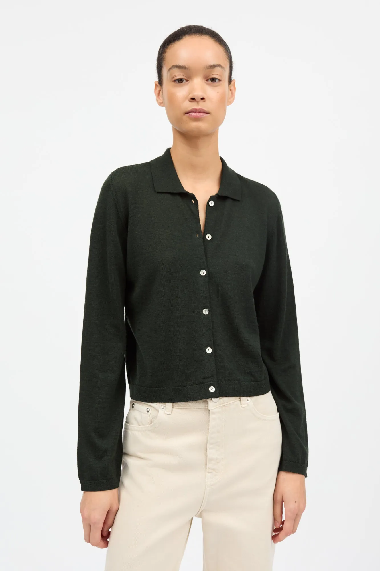 Amethyst cardigan - Dark pine sold by Skall Studio product image thumbnail 2