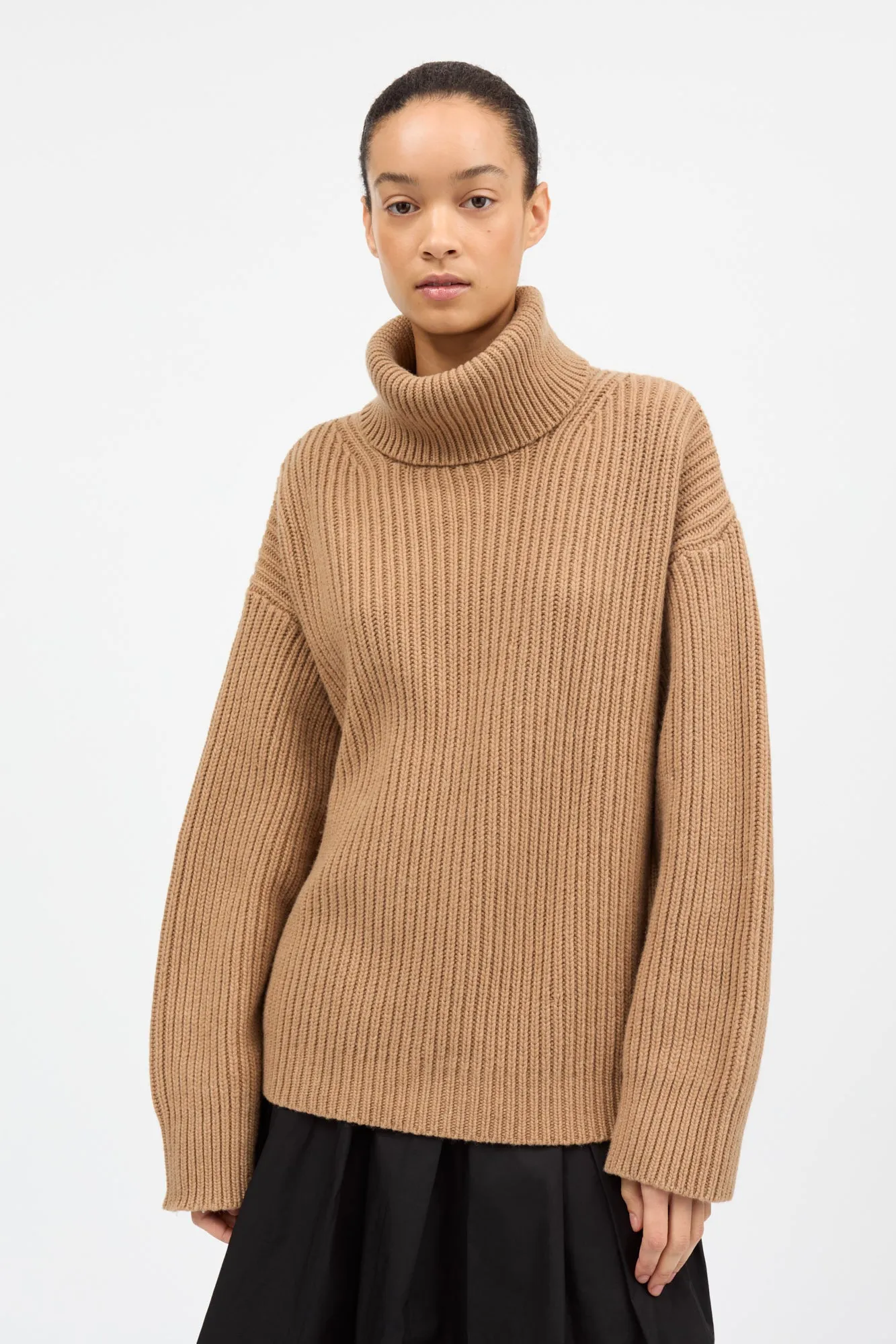 Diana T-neck jumper - Camel sold by Skall Studio product image thumbnail 2