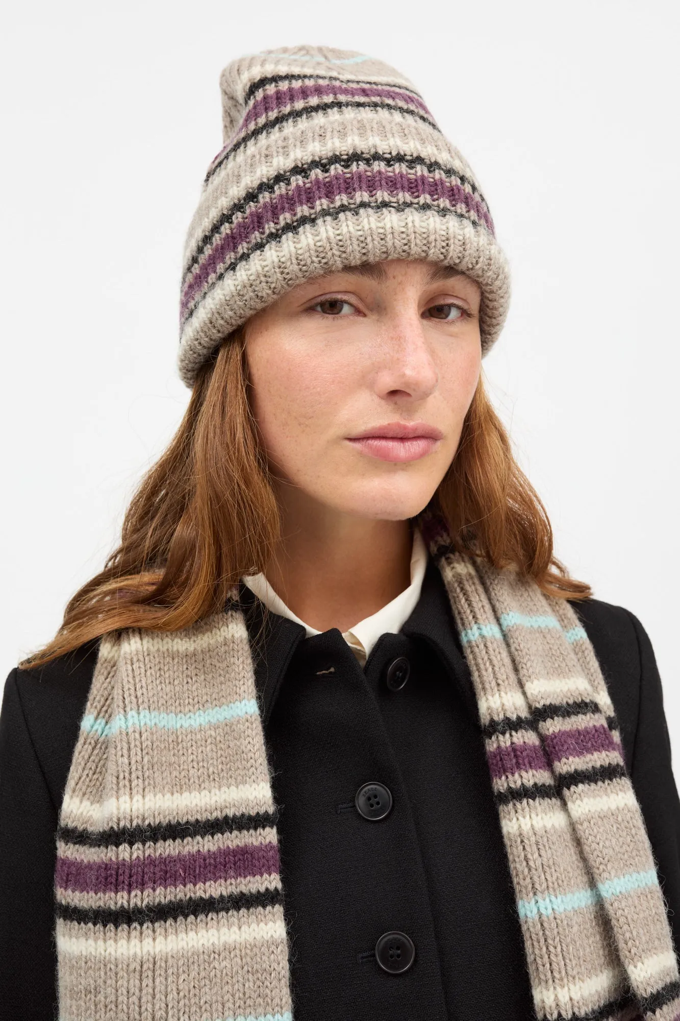 Laura beanie - Brown mélange/Multi sold by Skall Studio product image thumbnail 2