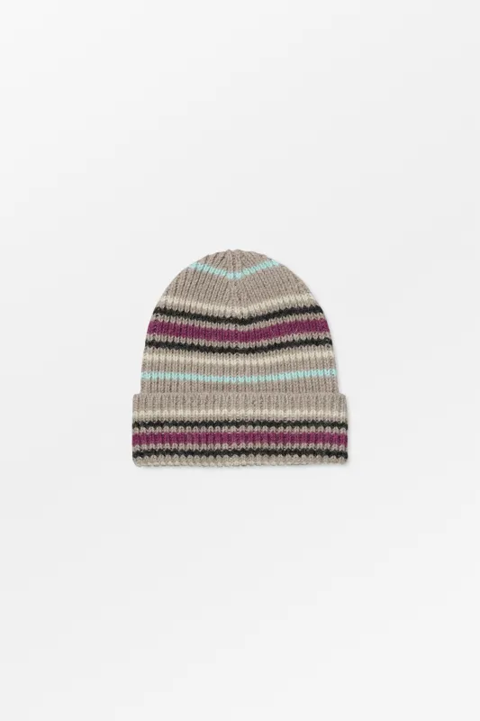 Laura beanie - Brown mélange/Multi made by Skall Studio