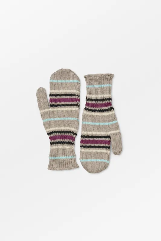 Laura mittens - Brown mélange/Multi made by Skall Studio