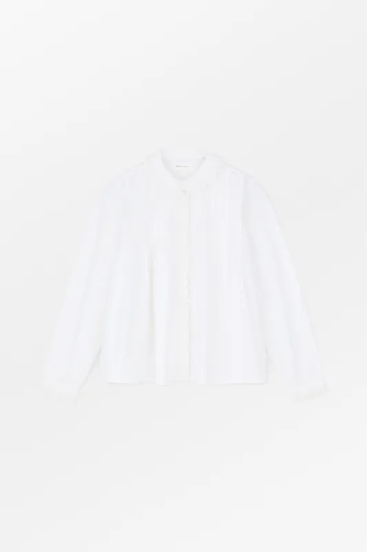 Lulu shirt - Optic white sold by Skall Studio