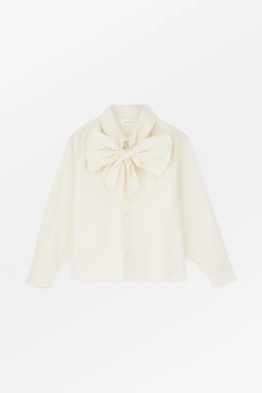 Lady bow shirt - Ivory made by Skall Studio