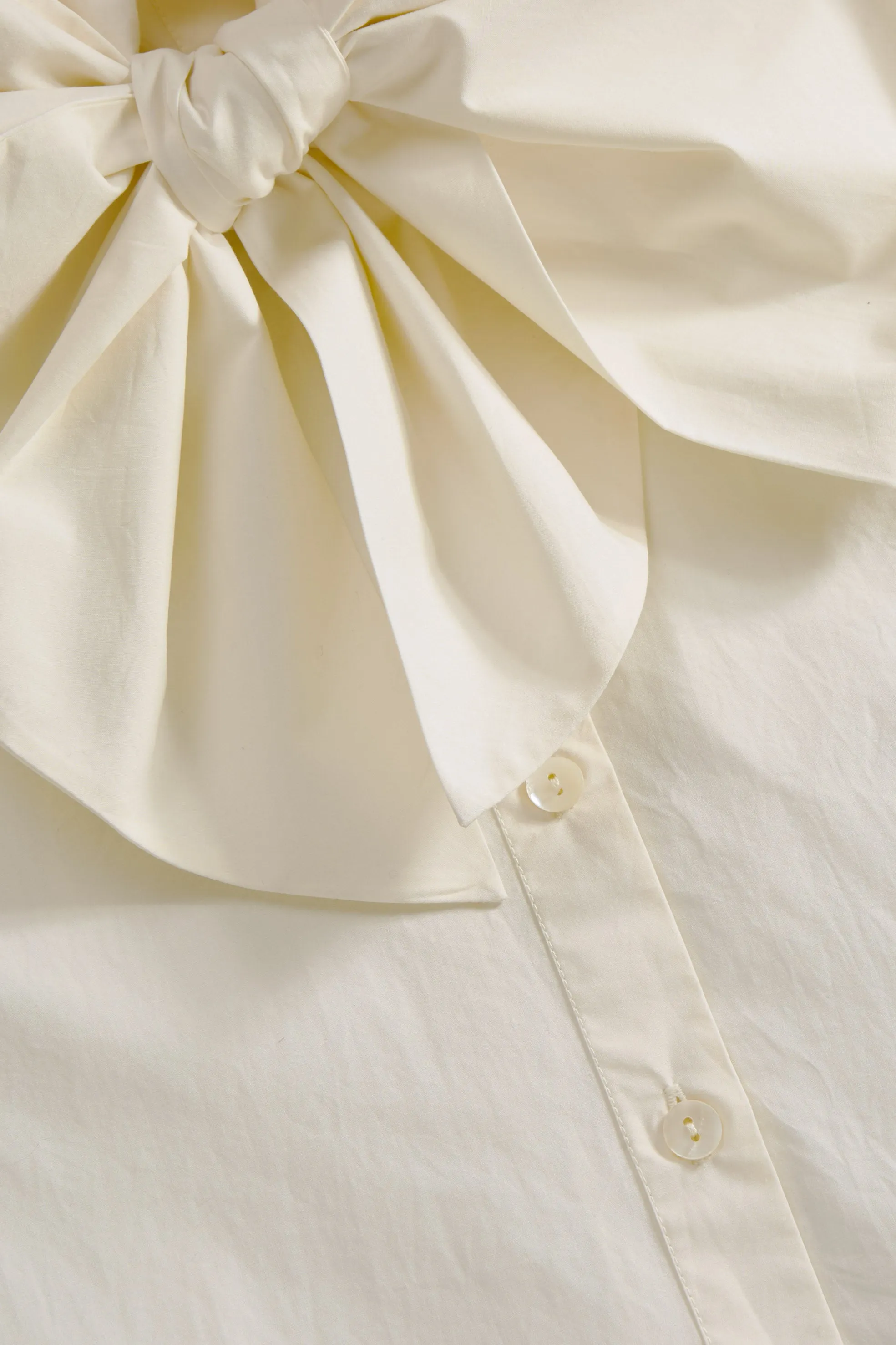 Lady bow shirt - Ivory sold by Skall Studio product image thumbnail 5