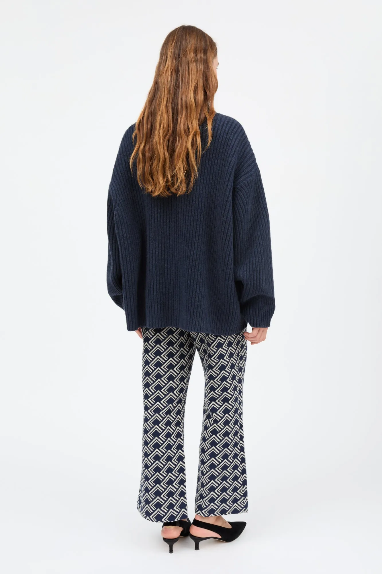 Diana T-neck jumper - Navy sold by Skall Studio product image thumbnail 4