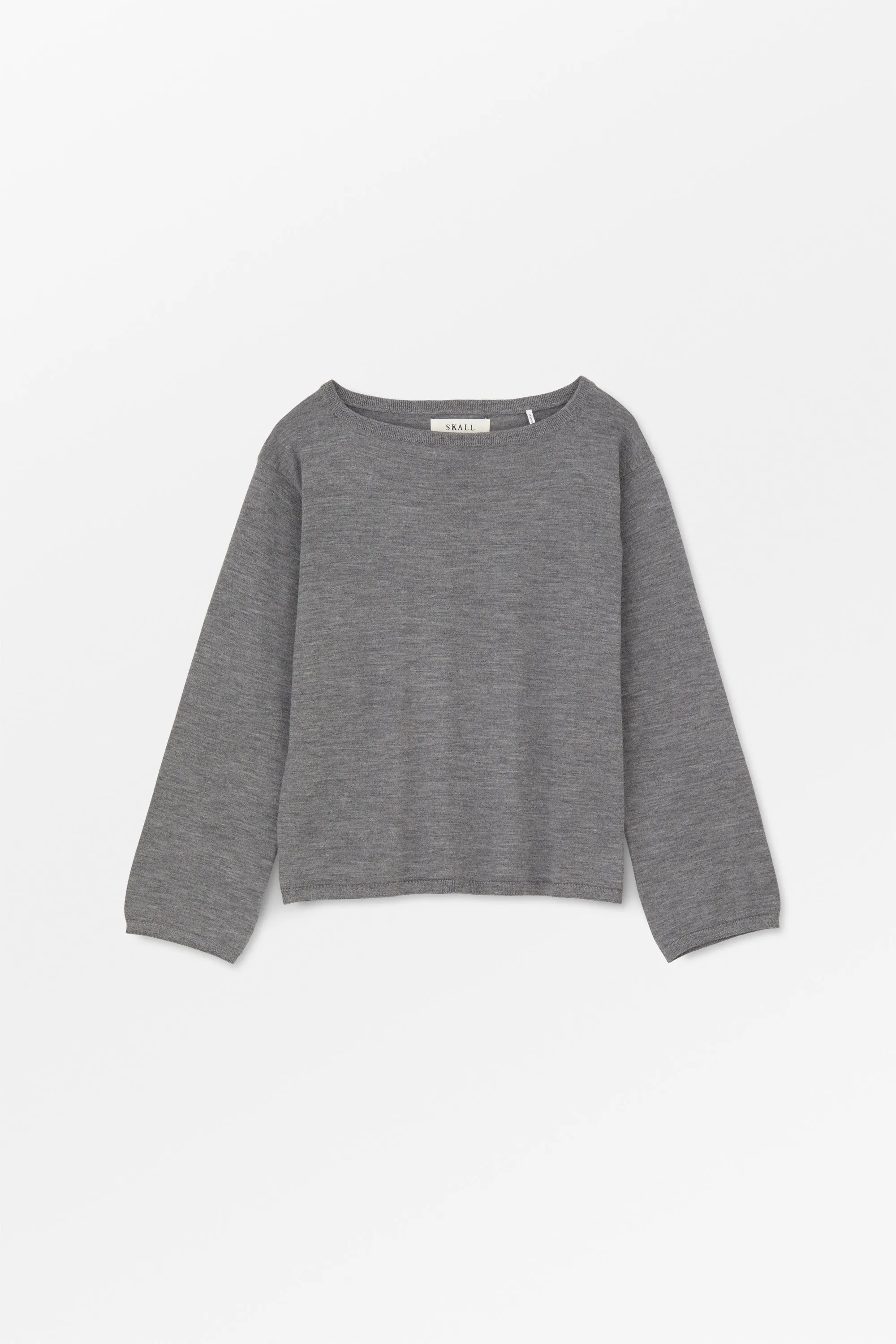 Amethyst boatneck blouse - Grey melange sold by Skall Studio