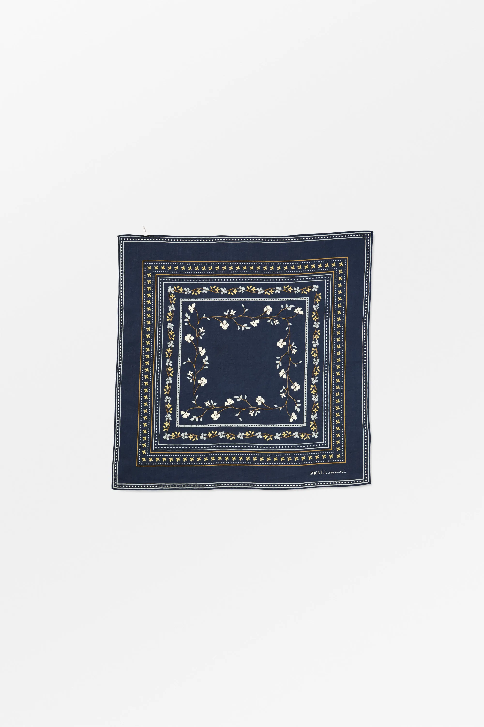Skall floral scarf 55x55 - Navy sold by Skall Studio
