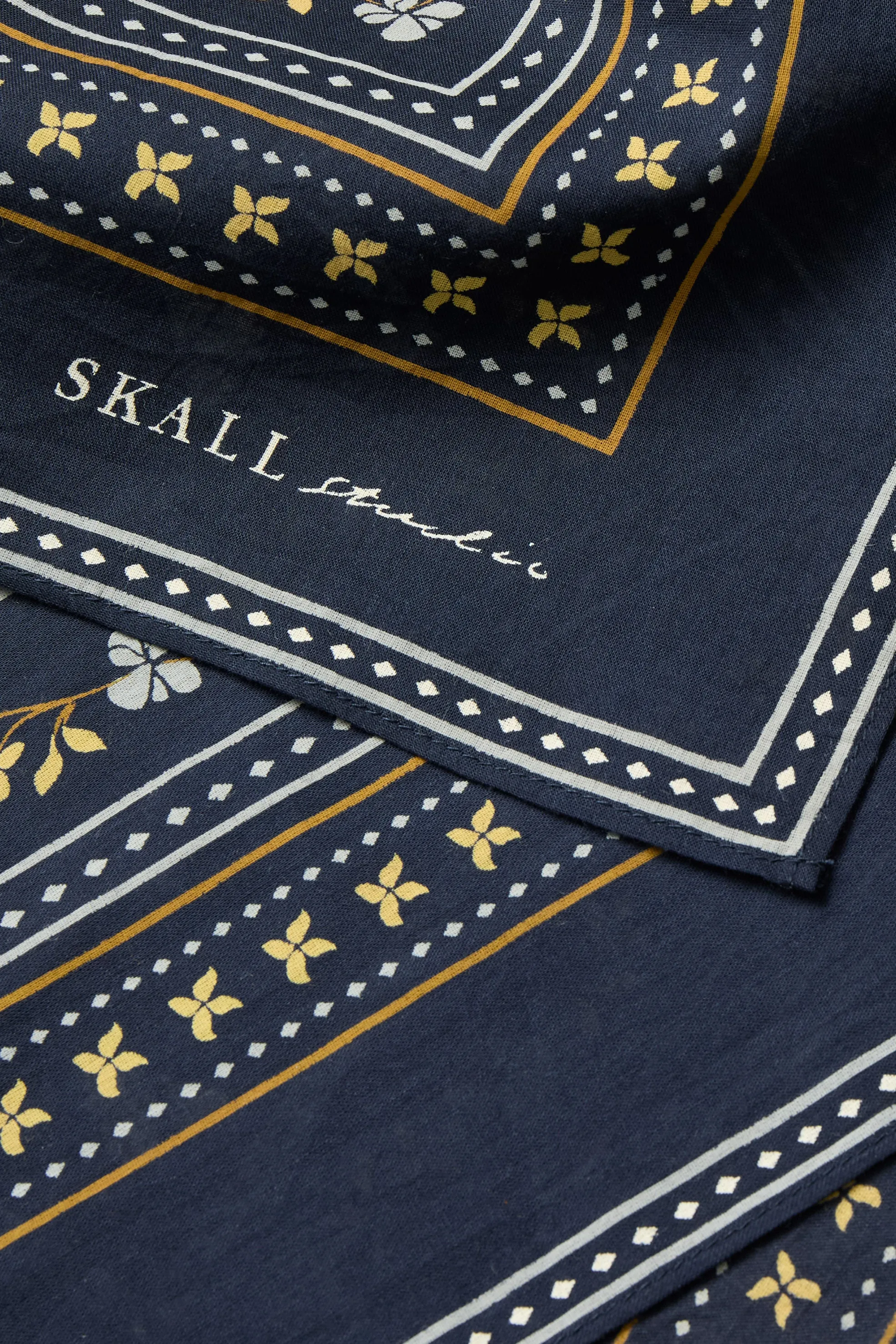 Skall floral scarf 55x55 - Navy sold by Skall Studio product image thumbnail 3