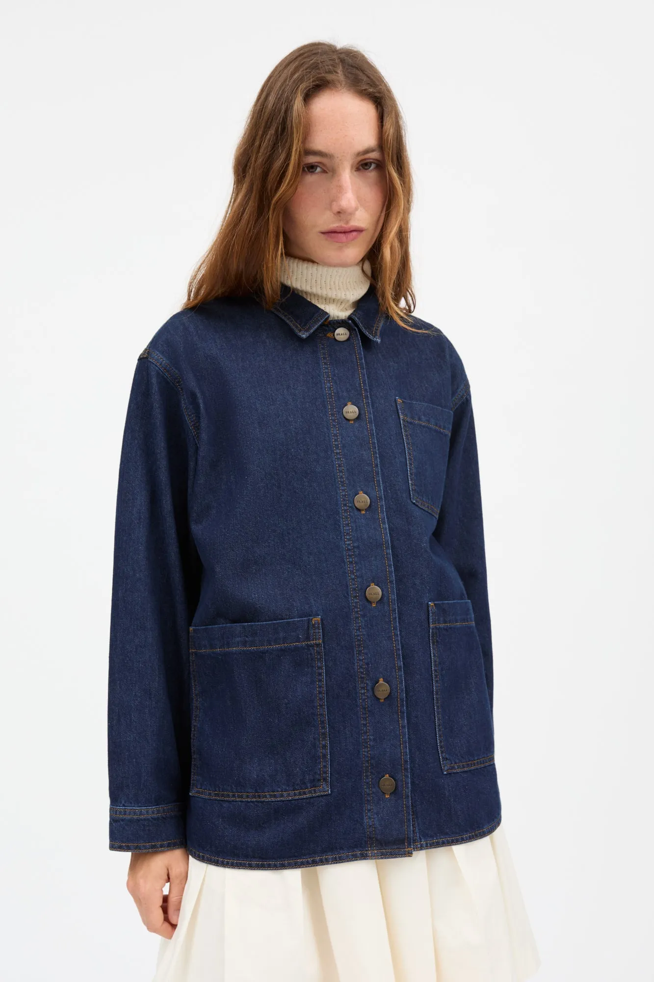 Henny overshirt - Indigo blue sold by Skall Studio product image thumbnail 2