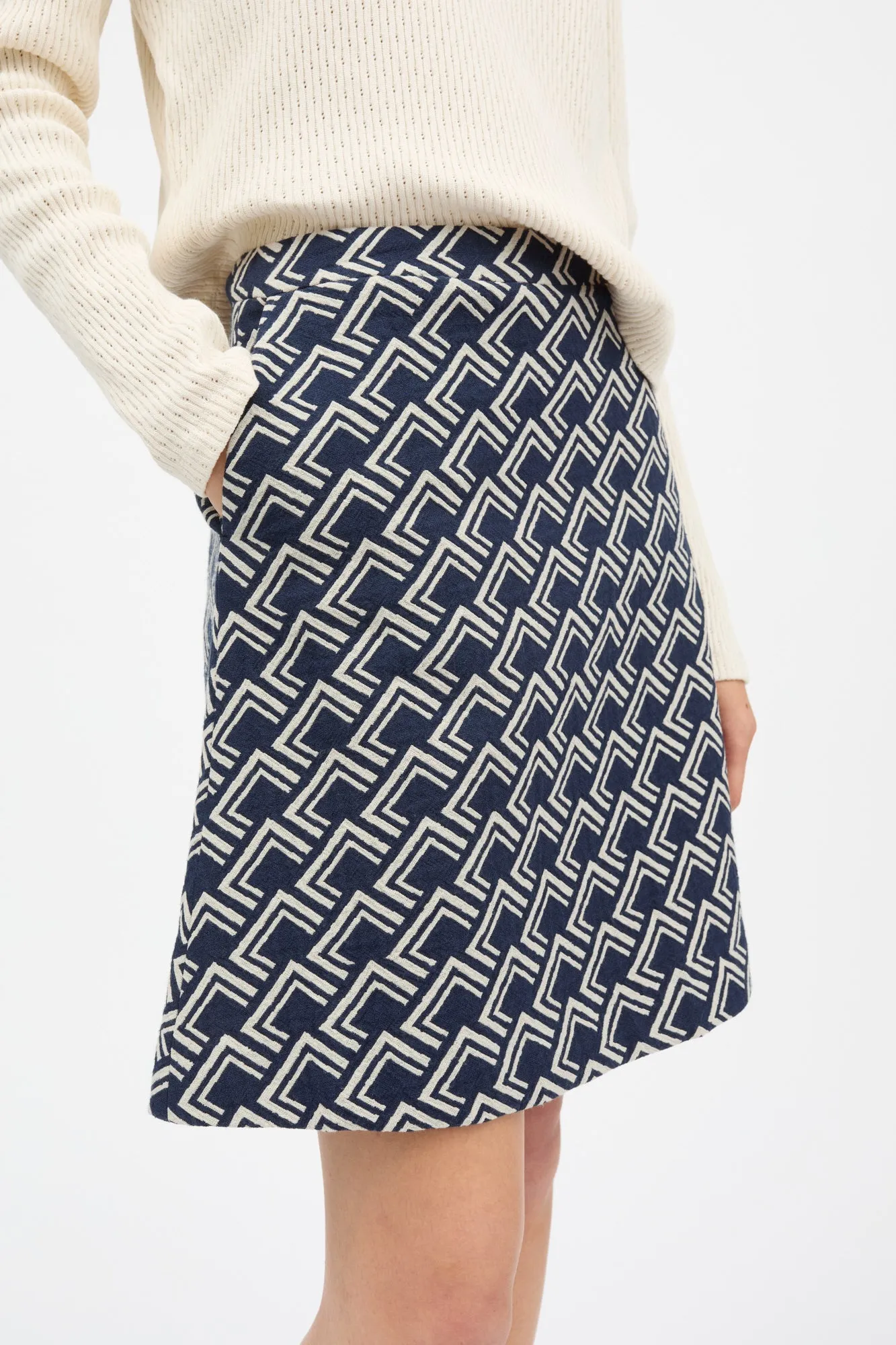Paula skirt - Navy/Beige sold by Skall Studio product image thumbnail 3